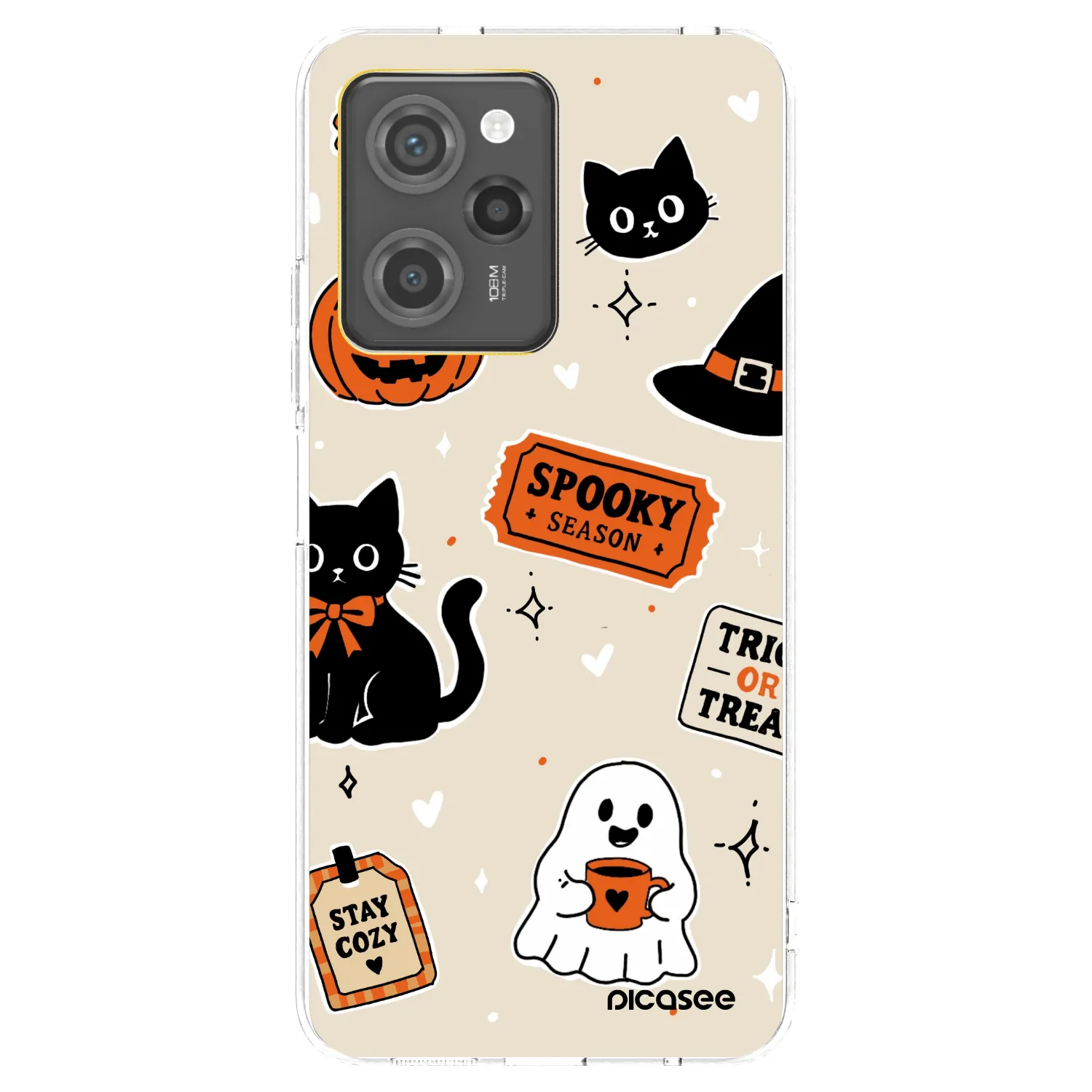 Picasee διαφανής θήκη σιλικόνης Xiaomi Poco X5 Pro - Halloween stickers