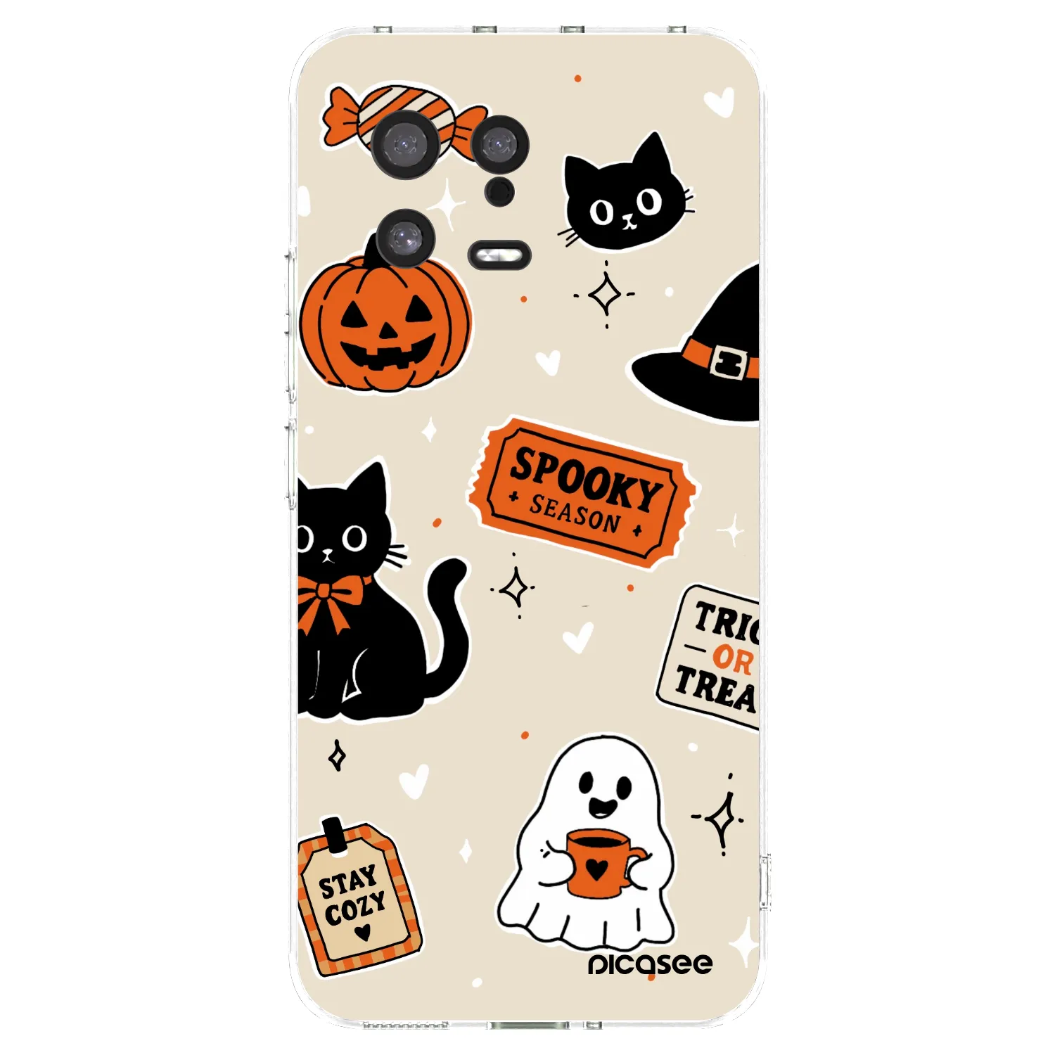 Picasee διαφανής θήκη σιλικόνης Xiaomi 13 - Halloween stickers