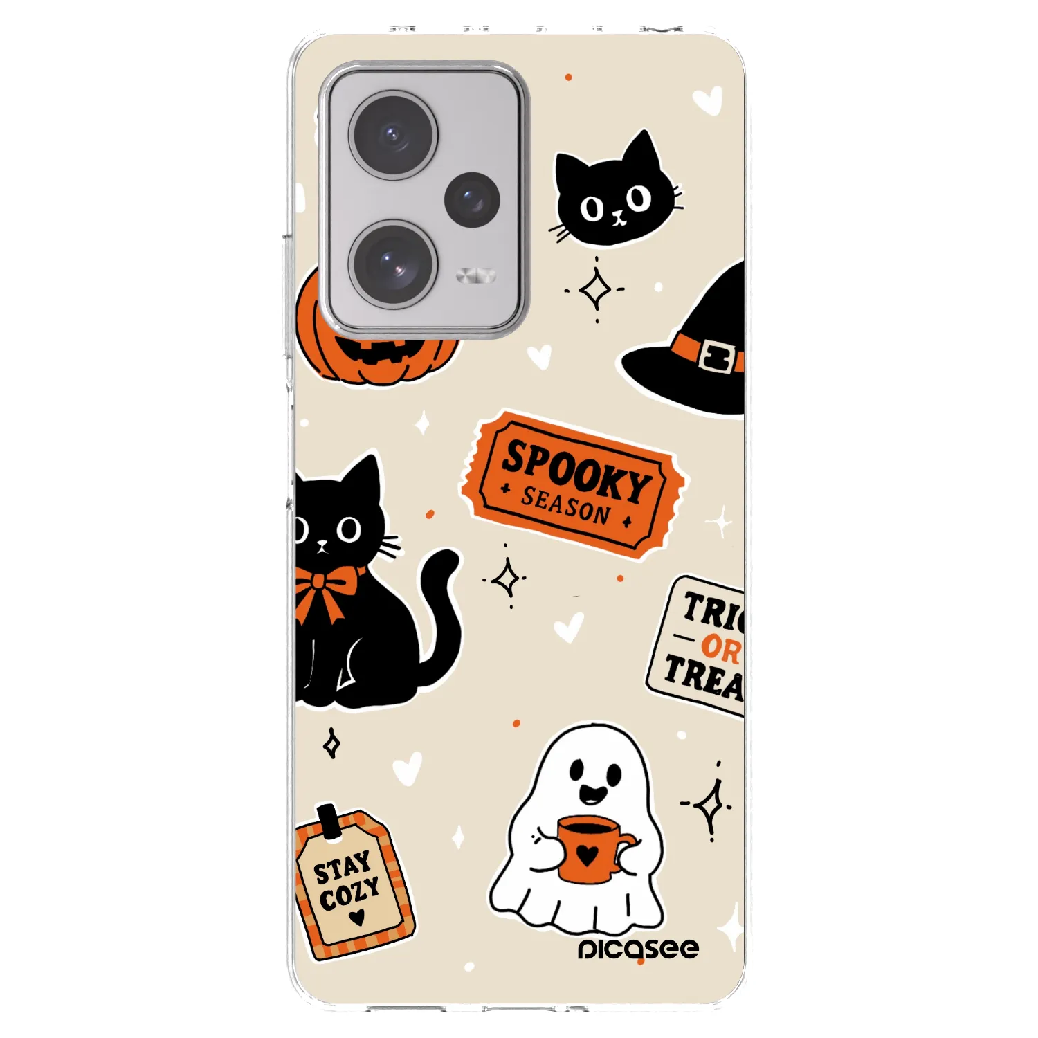 Picasee διαφανής θήκη σιλικόνης Xiaomi Redmi Note 12 Pro+ 5G - Halloween stickers