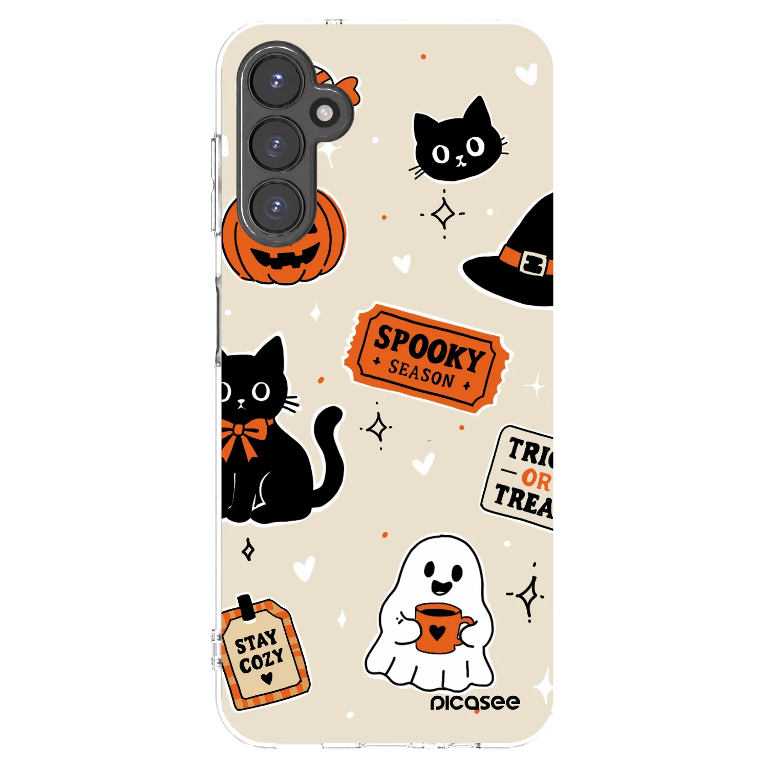 Picasee διαφανής θήκη σιλικόνης Samsung Galaxy A14 5G A146P - Halloween stickers