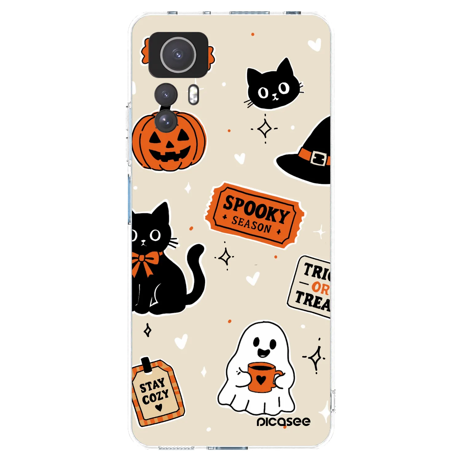 Picasee διαφανής θήκη σιλικόνης Xiaomi Redmi Note 12S - Halloween stickers