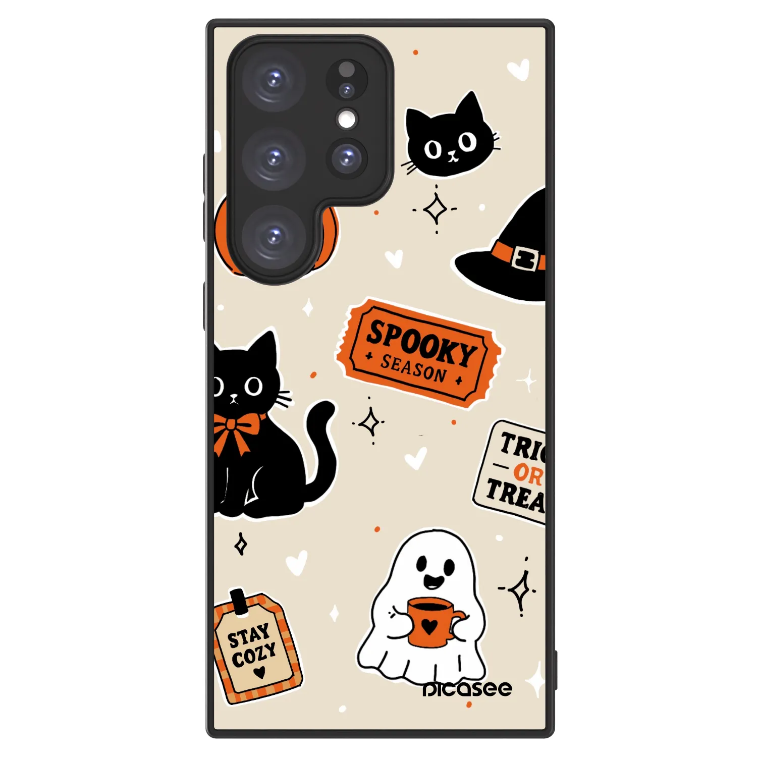Picasee ULTIMATE CASE PowerShare για Samsung Galaxy S23 Ultra 5G - Halloween stickers