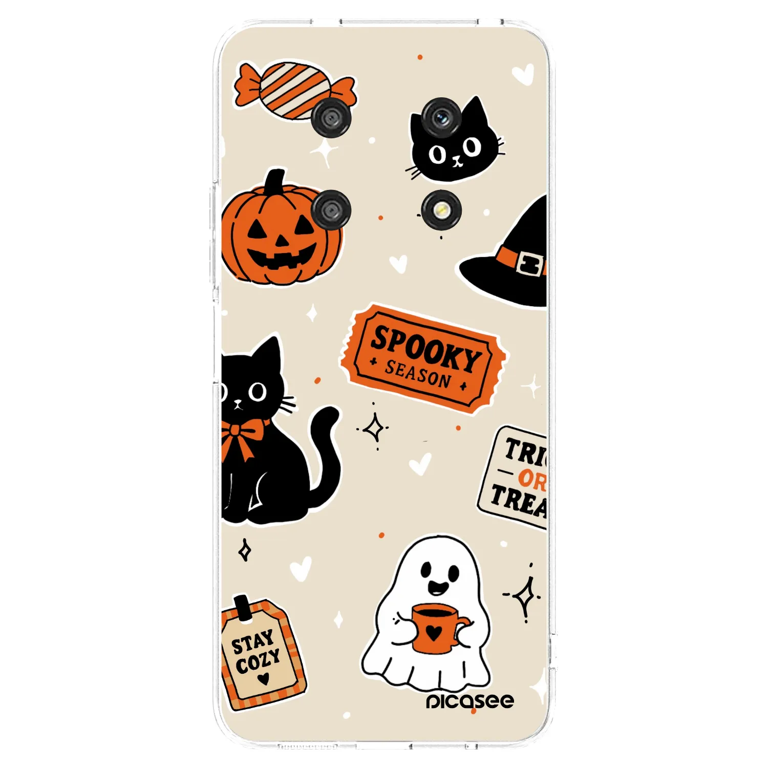 Picasee διαφανής θήκη σιλικόνης Honor Magic4 Lite 5G - Halloween stickers