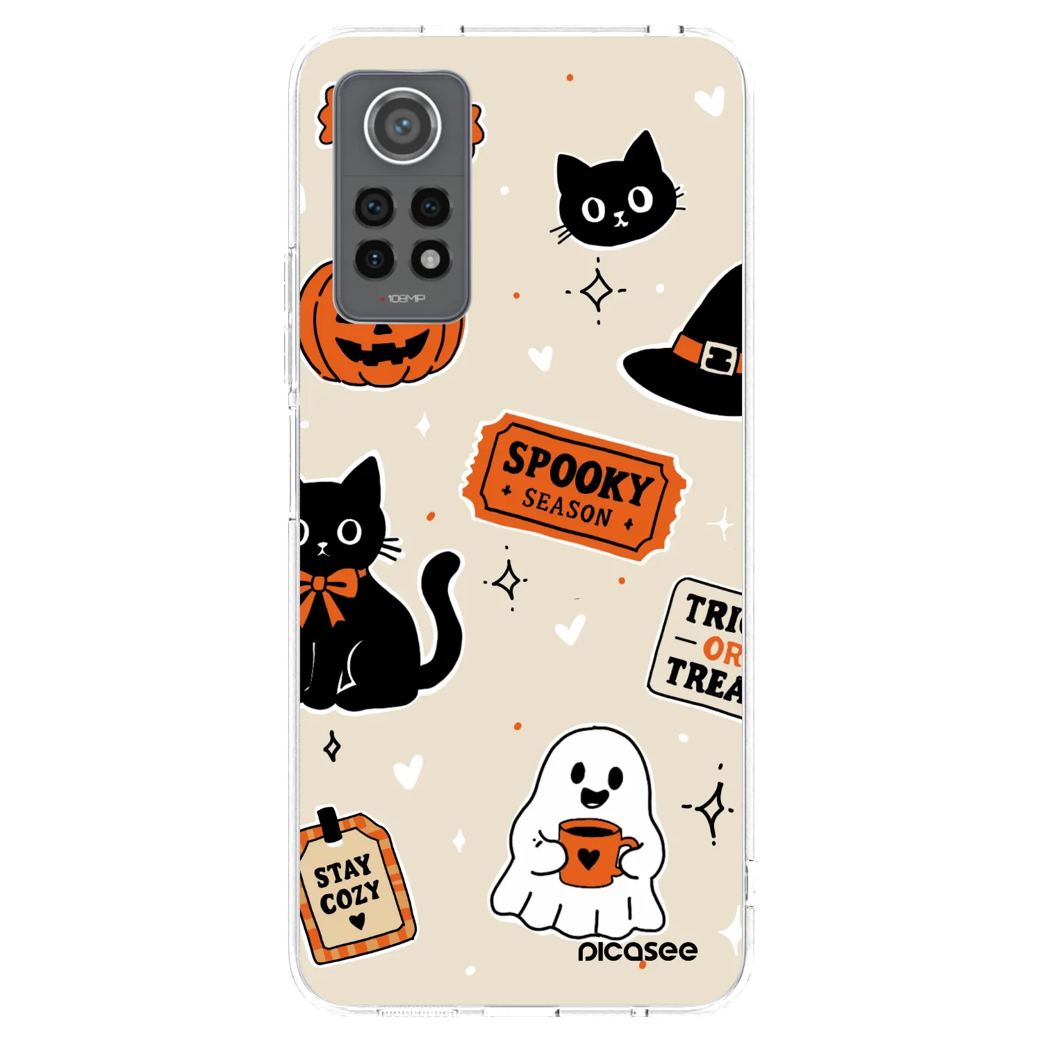 Picasee διαφανής θήκη σιλικόνης Xiaomi Redmi Note 12 Pro 4G - Halloween stickers