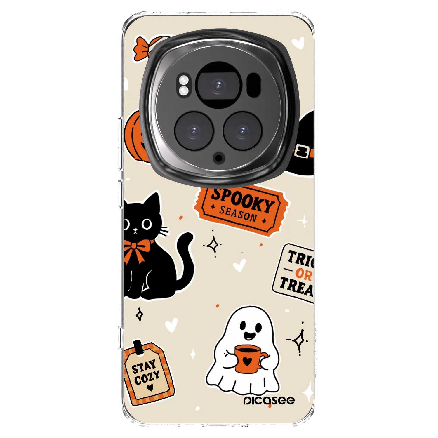 Picasee διαφανής θήκη σιλικόνης Honor Magic6 Pro - Halloween stickers
