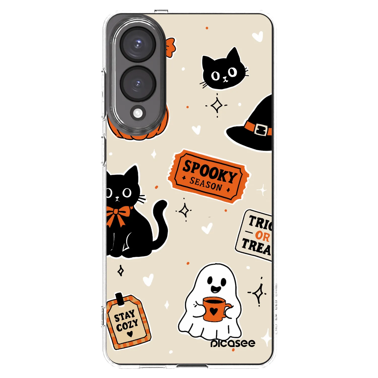 Picasee διαφανής θήκη σιλικόνης Samsung Galaxy S25 Edge 5G - Halloween stickers