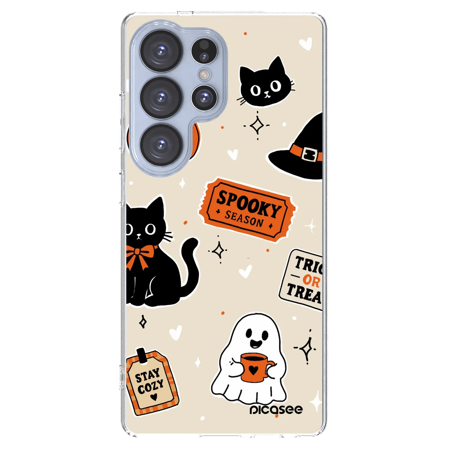 Picasee διαφανής θήκη σιλικόνης Samsung Galaxy S25 Ultra 5G - Halloween stickers