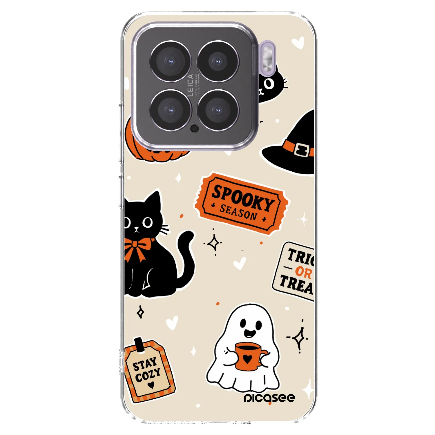 Picasee διαφανής θήκη σιλικόνης Xiaomi 15 - Halloween stickers