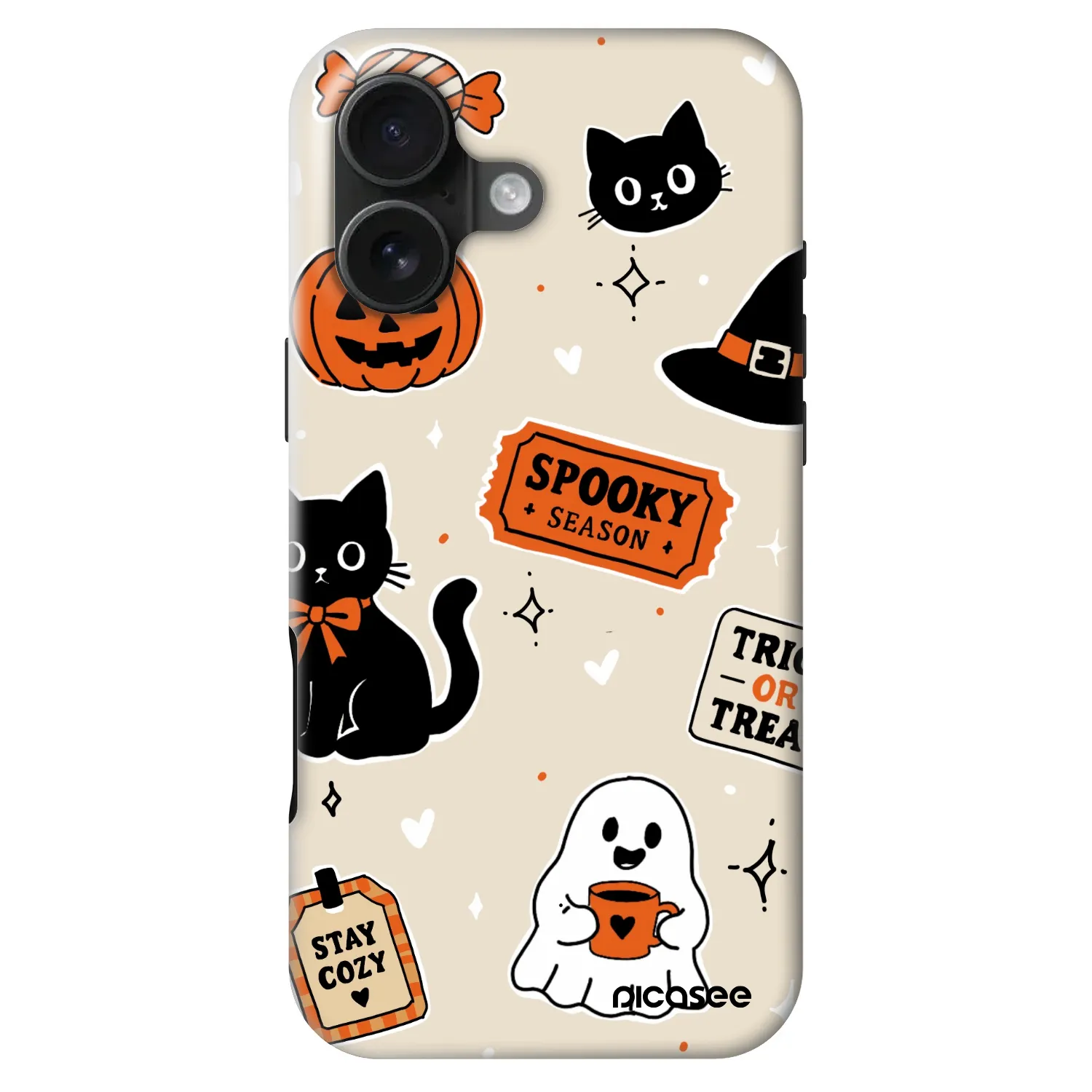 Picasee Fashion Case MagSafe για Apple iPhone 16 - Halloween stickers