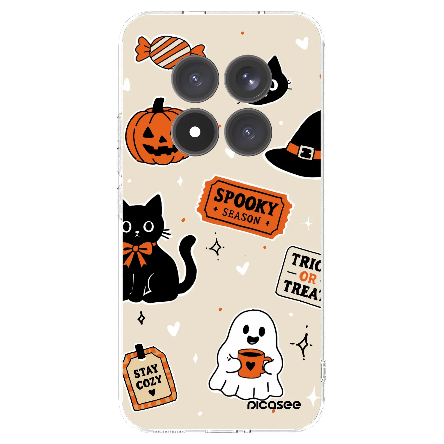 Picasee διαφανής θήκη σιλικόνης Xiaomi Redmi Note 15 Pro+ - Halloween stickers