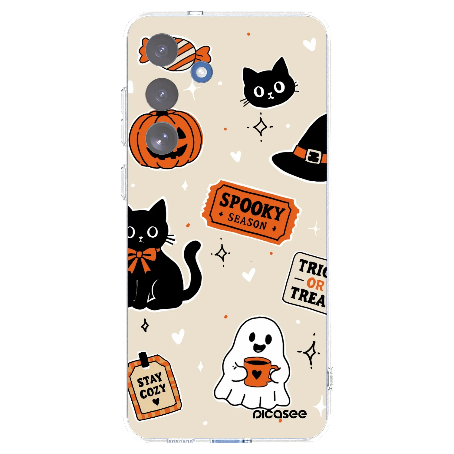 Picasee διαφανής θήκη σιλικόνης Samsung Galaxy S25 FE 5G - Halloween stickers