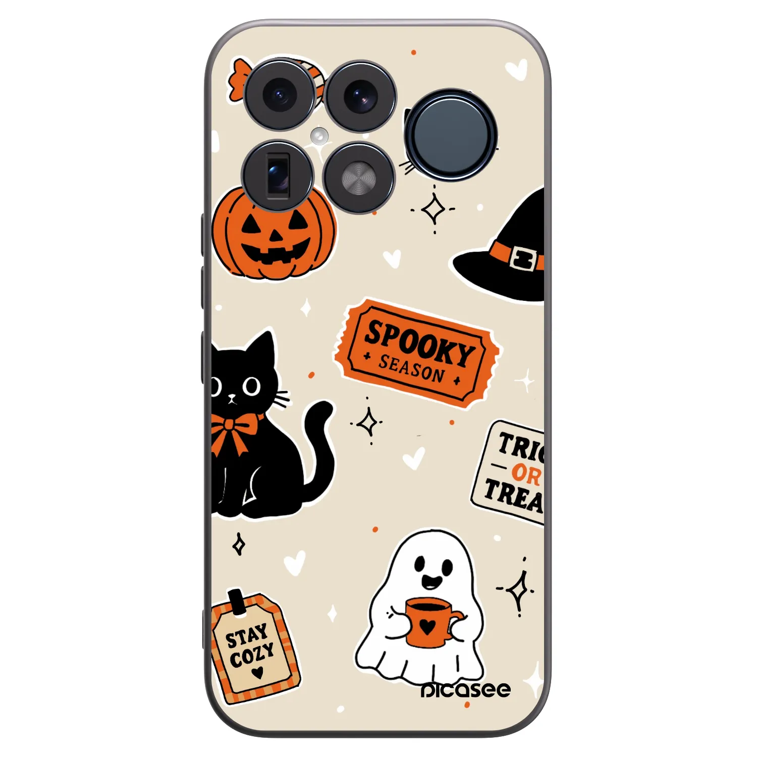 Picasee Μαύρη θήκη σιλικόνης για Xiaomi Poco F8 Ultra - Halloween stickers
