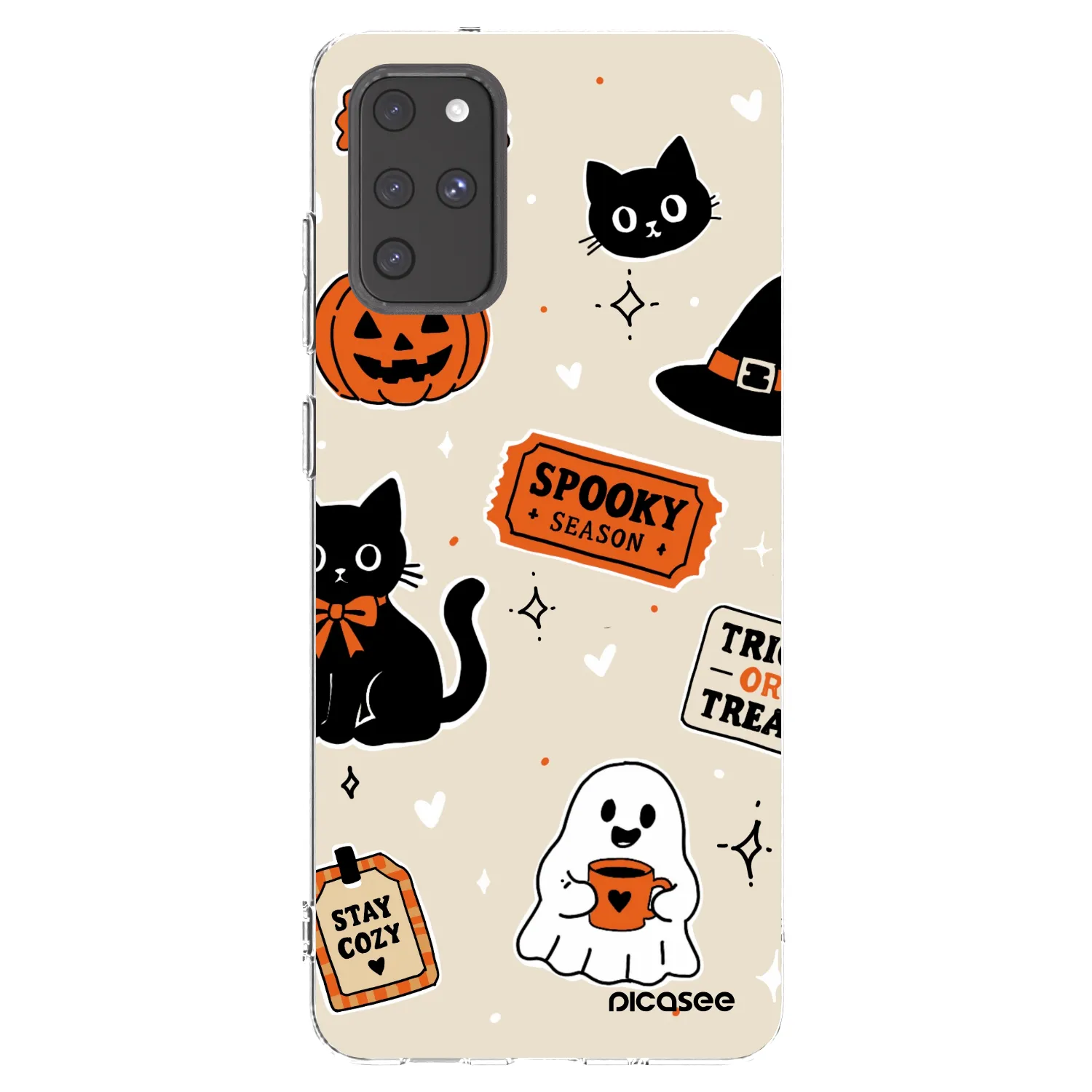 Picasee διαφανής θήκη σιλικόνης Samsung Galaxy S20+ G985F - Halloween stickers