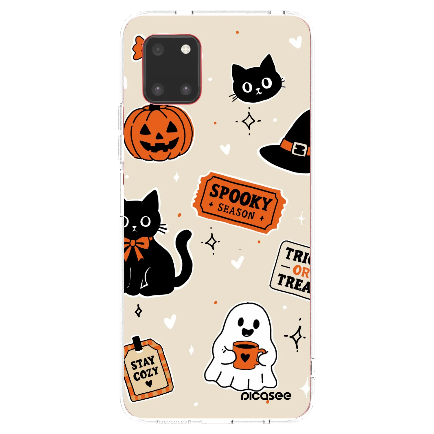 Picasee διαφανής θήκη σιλικόνης Samsung Galaxy Note 10 Lite N770F - Halloween stickers