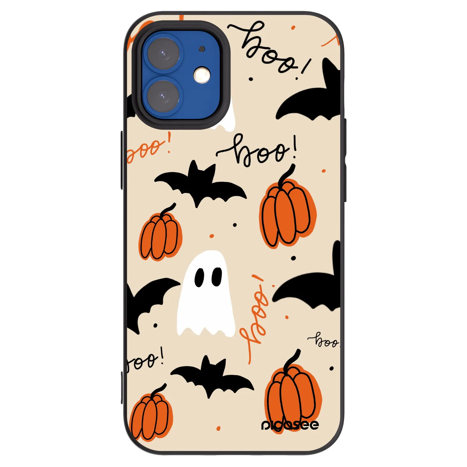 Picasee Μαύρη θήκη σιλικόνης για Apple iPhone 12 mini - Halloween 26