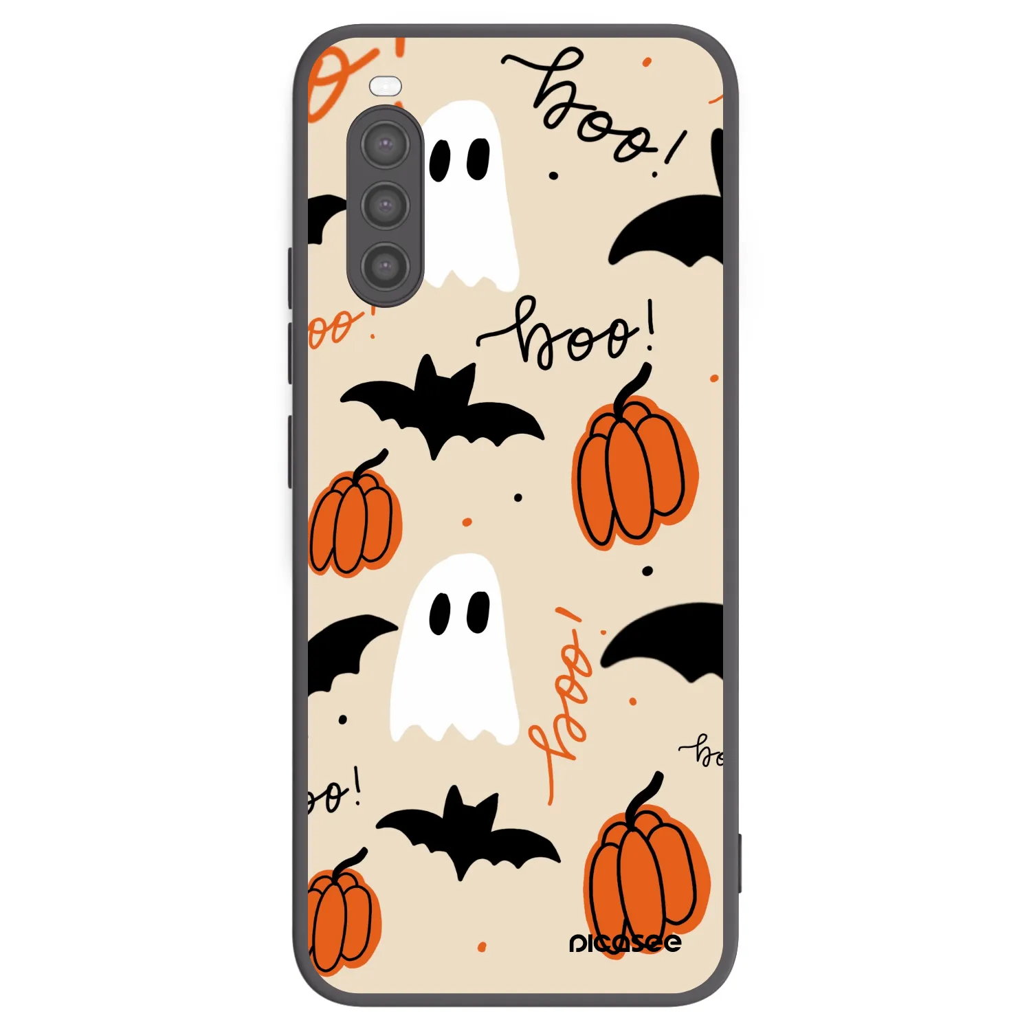 Picasee Μαύρη θήκη σιλικόνης για Sony Xperia 10 II - Halloween 26