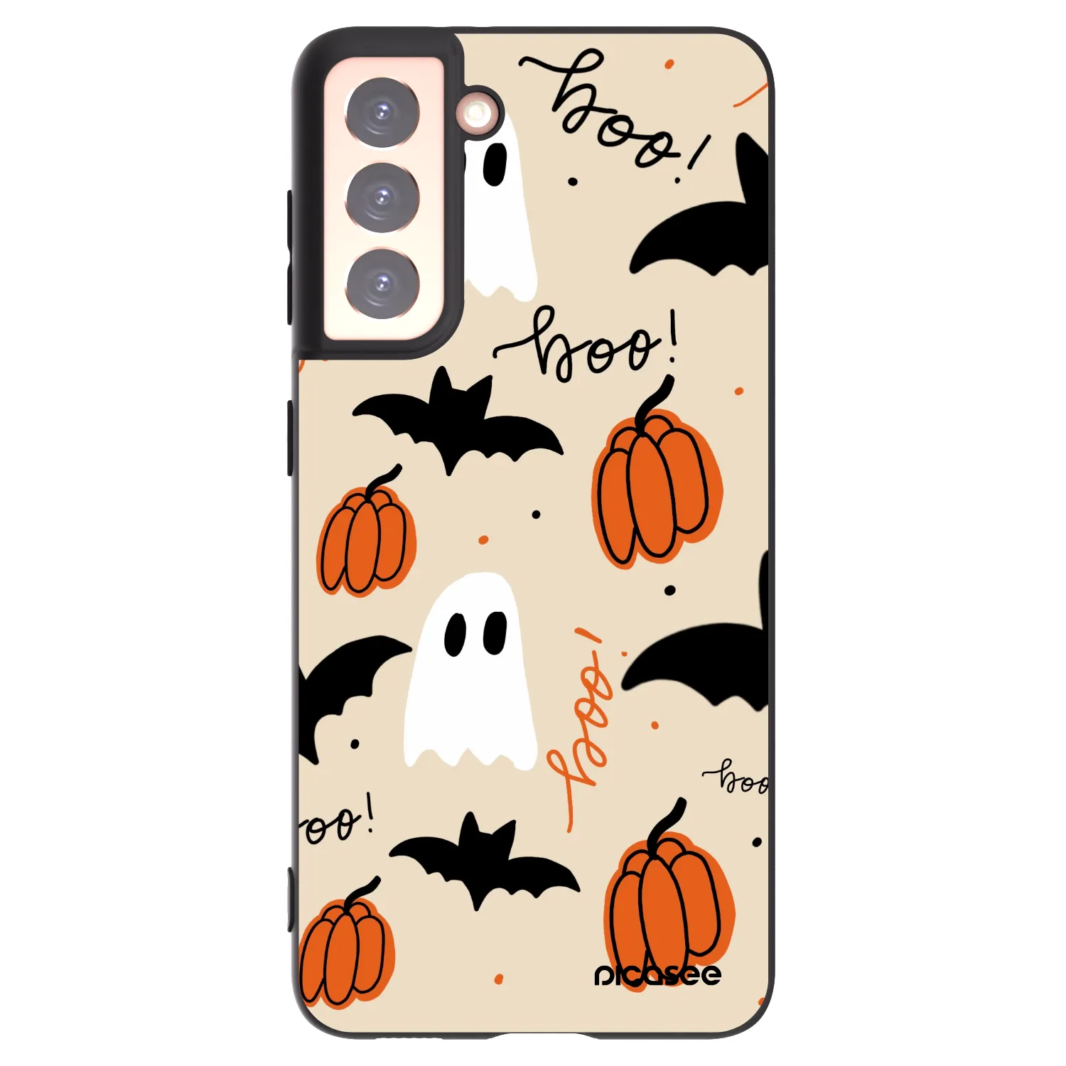 Picasee Μαύρη θήκη σιλικόνης για Samsung Galaxy S21 5G G991B - Halloween 26