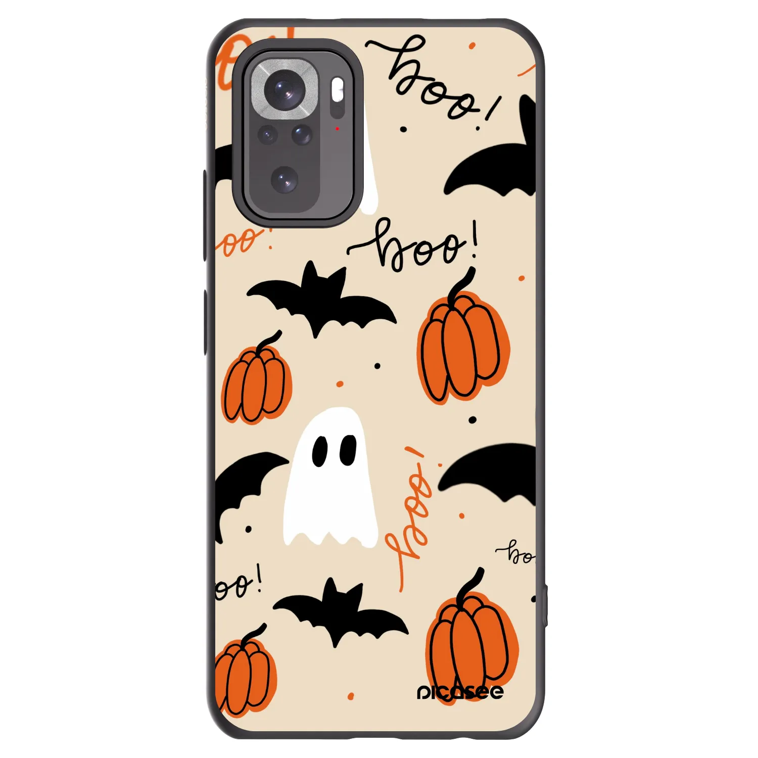 Picasee Μαύρη θήκη σιλικόνης για Xiaomi Redmi Note 10 - Halloween 26