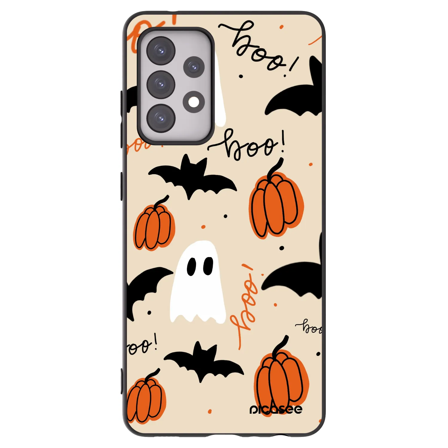 Picasee Μαύρη θήκη σιλικόνης για Samsung Galaxy A52 5G A525F - Halloween 26