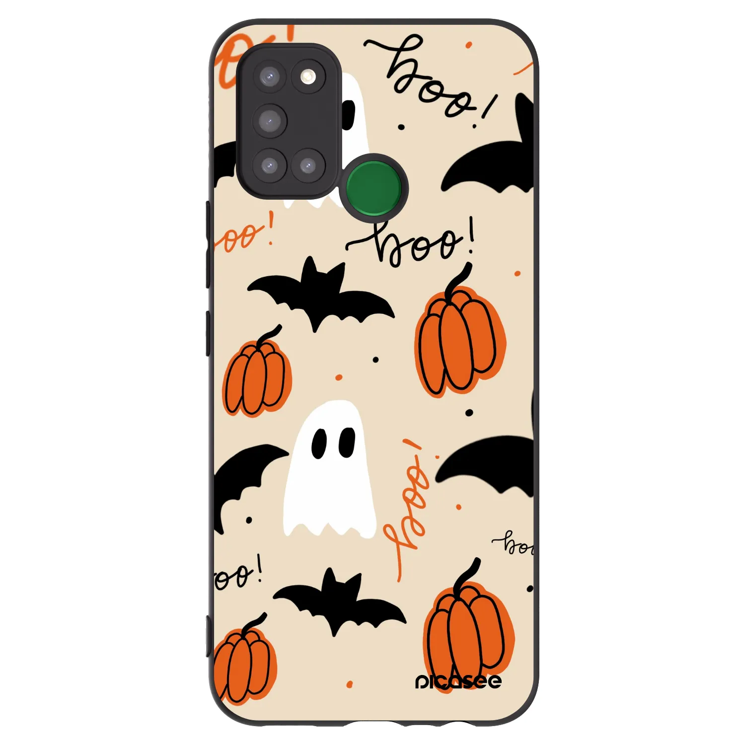 Picasee Μαύρη θήκη σιλικόνης για Realme 7i - Halloween 26