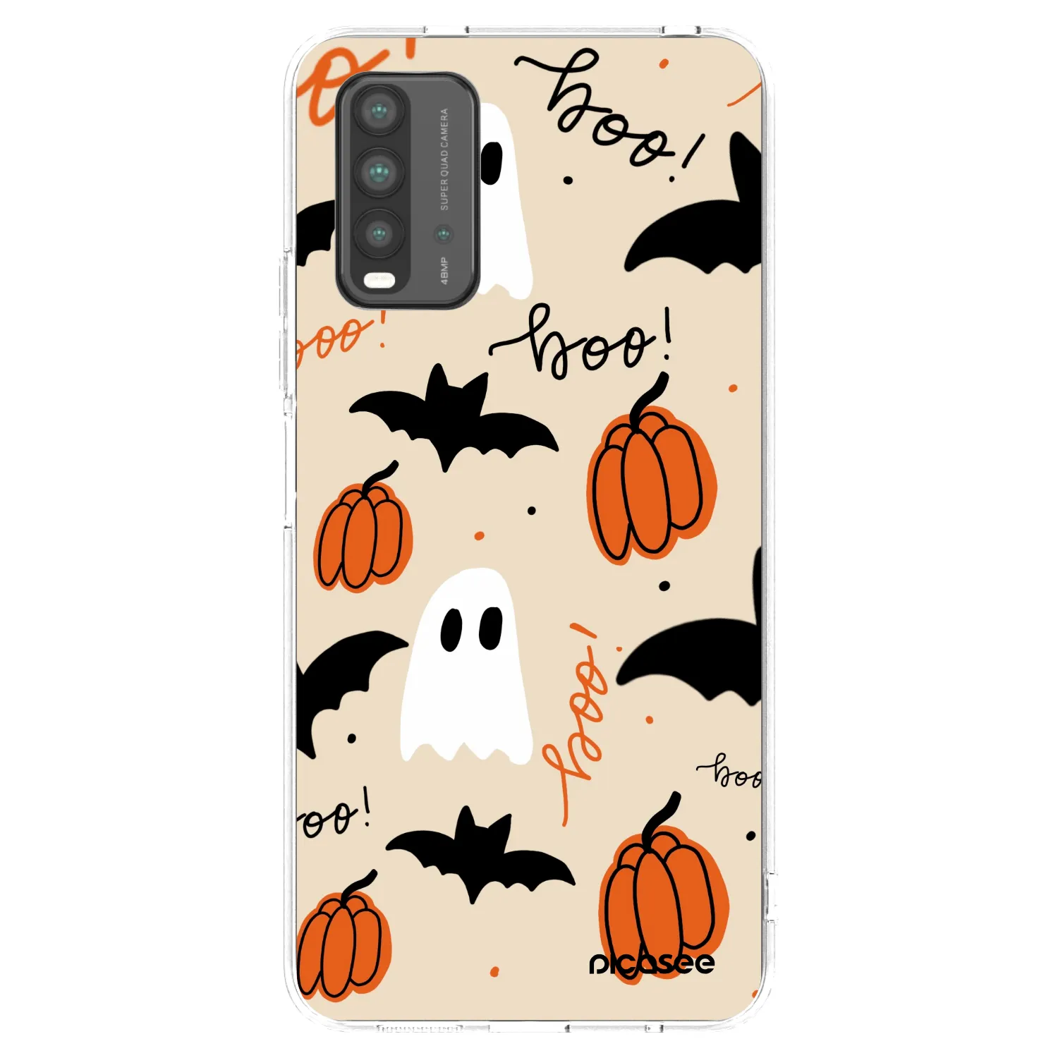 Picasee Μαύρη θήκη σιλικόνης για Xiaomi Redmi 9T - Halloween 26