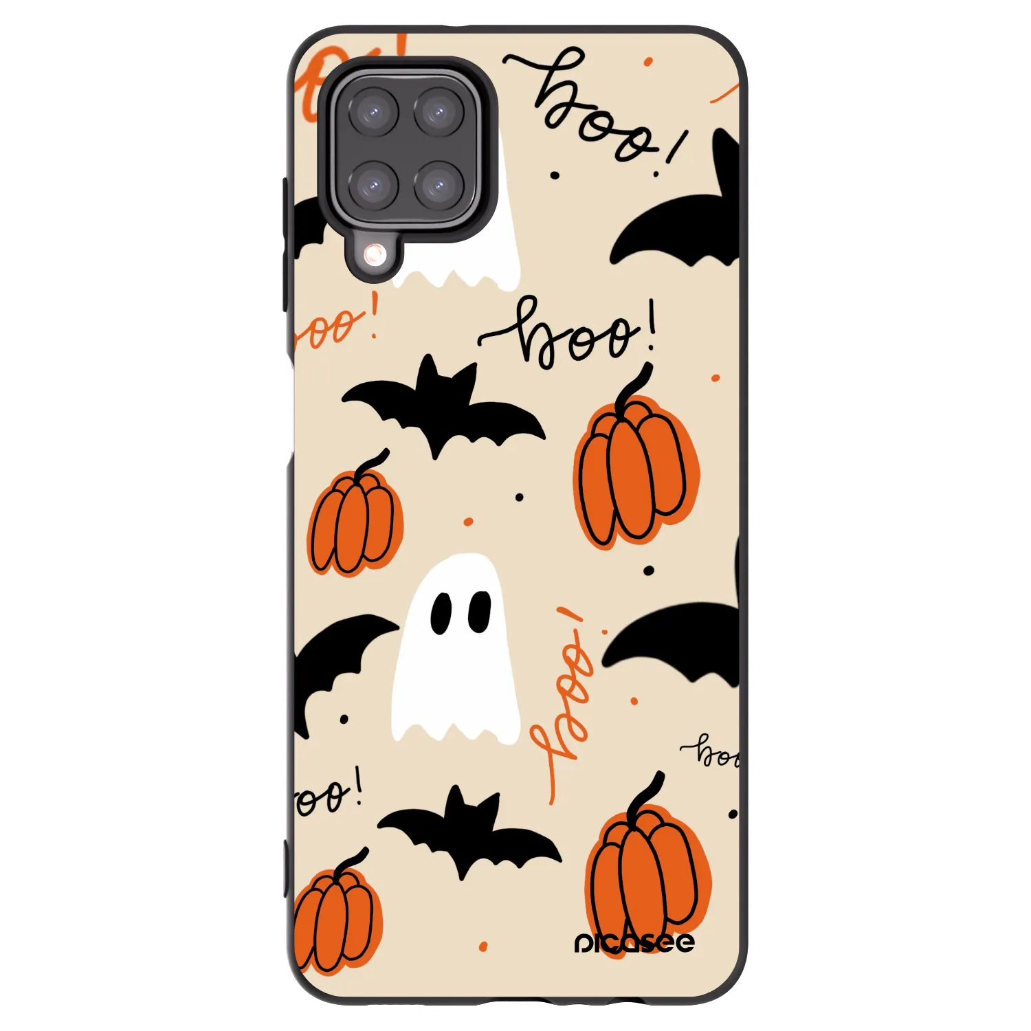 Picasee Μαύρη θήκη σιλικόνης για Samsung Galaxy M12 M127F - Halloween 26