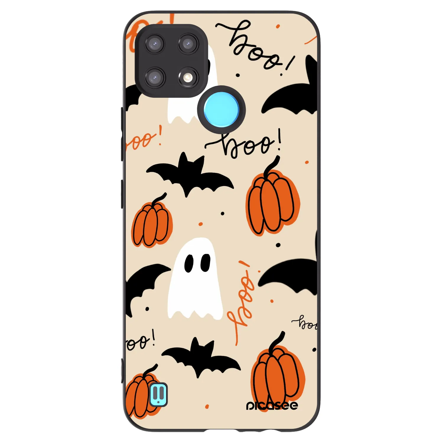 Picasee Μαύρη θήκη σιλικόνης για Realme C21 - Halloween 26