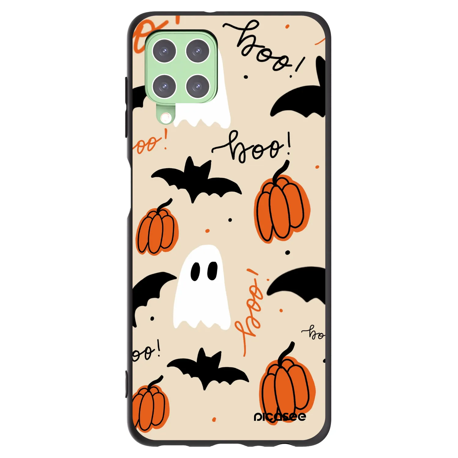 Picasee Μαύρη θήκη σιλικόνης για Samsung Galaxy A22 A225F 4G - Halloween 26