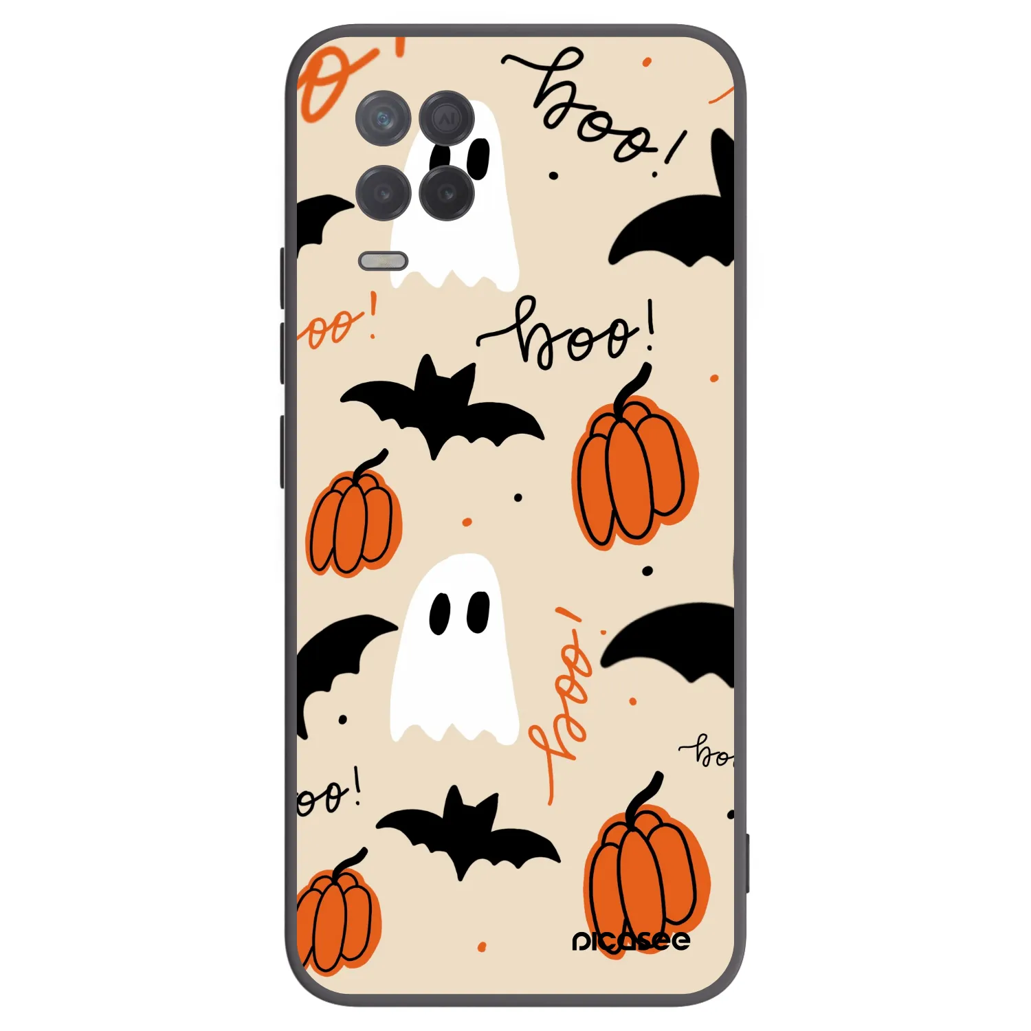 Picasee Μαύρη θήκη σιλικόνης για Realme 8 5G - Halloween 26