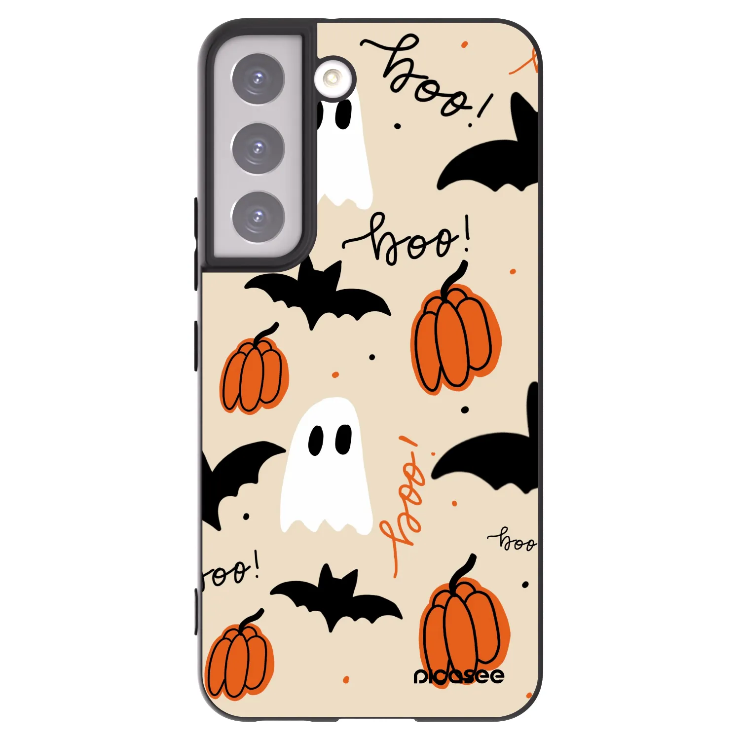 Picasee Μαύρη θήκη σιλικόνης για Samsung Galaxy S22 5G - Halloween 26