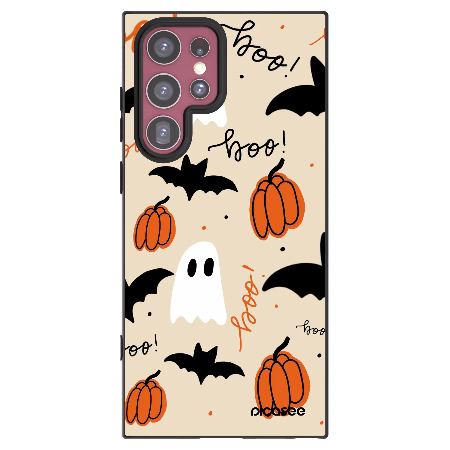 Picasee Μαύρη θήκη σιλικόνης για Samsung Galaxy S22 Ultra 5G - Halloween 26
