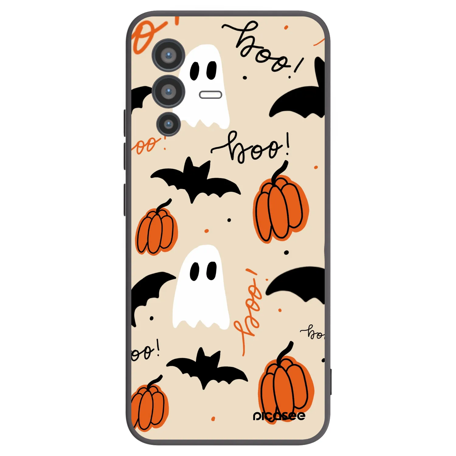 Picasee Μαύρη θήκη σιλικόνης για Vivo V23 5G - Halloween 26