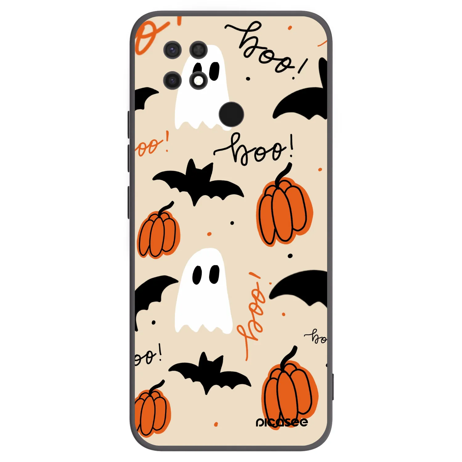 Picasee Μαύρη θήκη σιλικόνης για Xiaomi Redmi 10C - Halloween 26