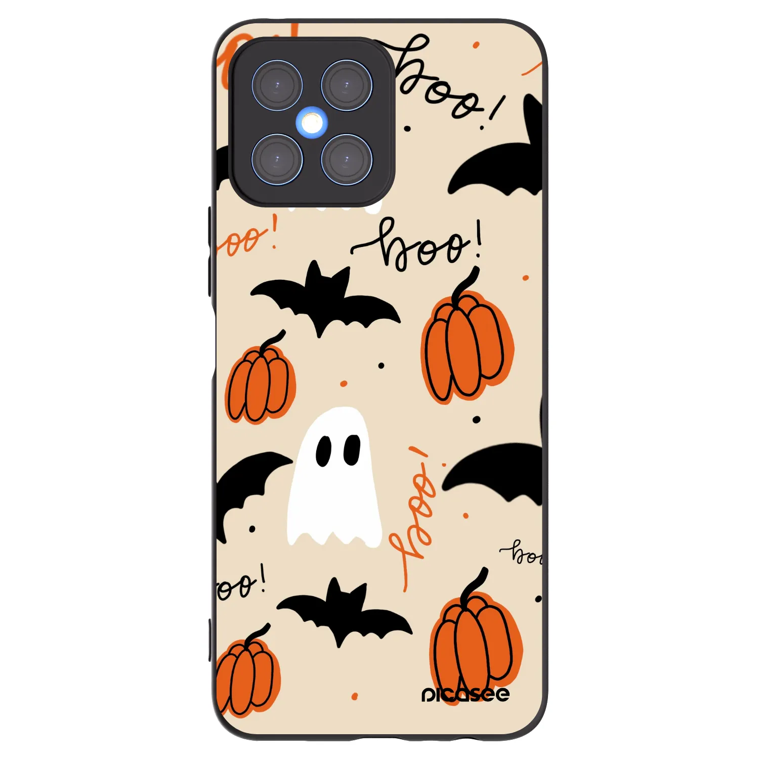 Picasee Μαύρη θήκη σιλικόνης για Honor X8 4G - Halloween 26