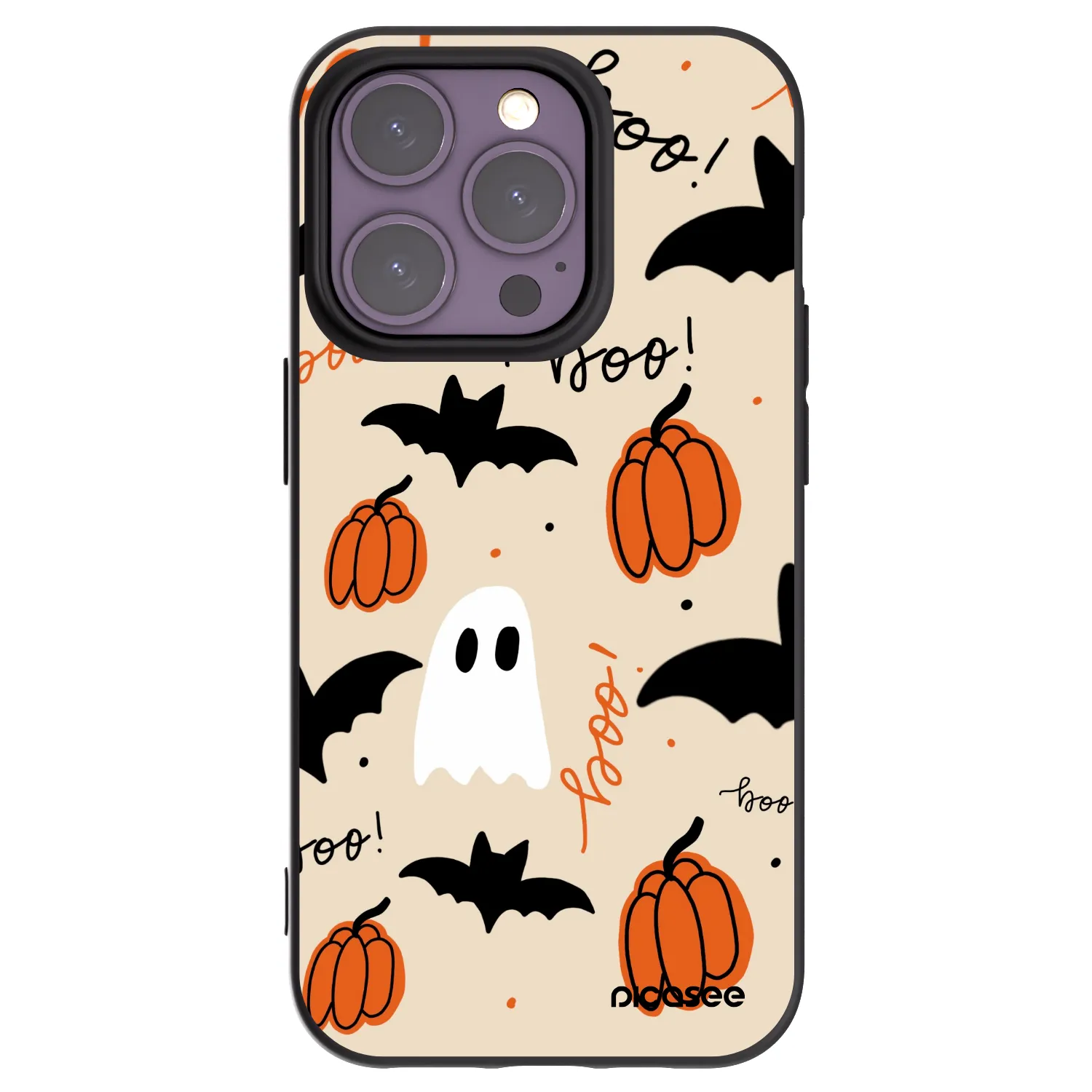 Picasee Μαύρη θήκη σιλικόνης για Apple iPhone 14 Pro - Halloween 26