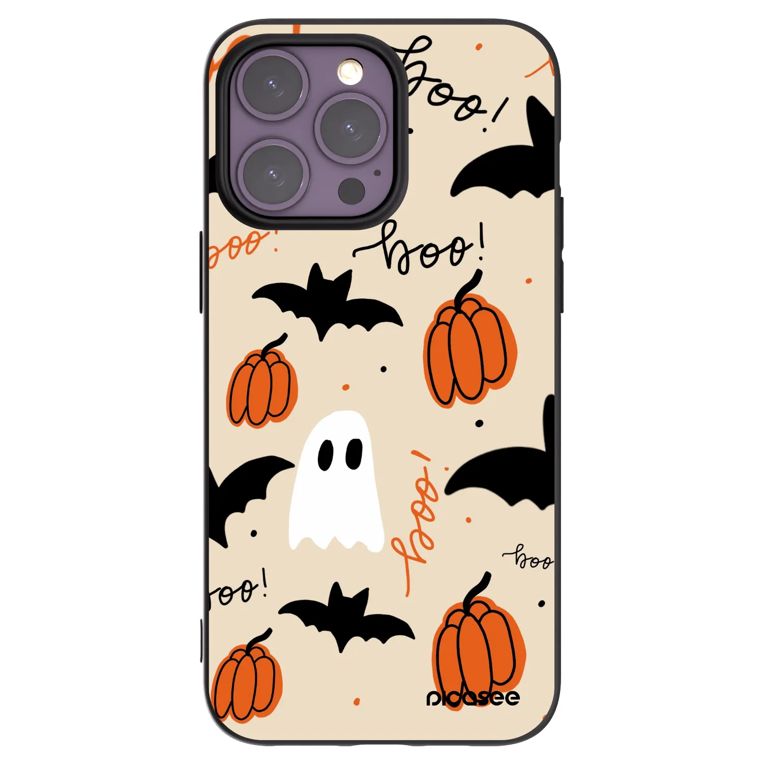 Picasee Μαύρη θήκη σιλικόνης για Apple iPhone 14 Pro Max - Halloween 26