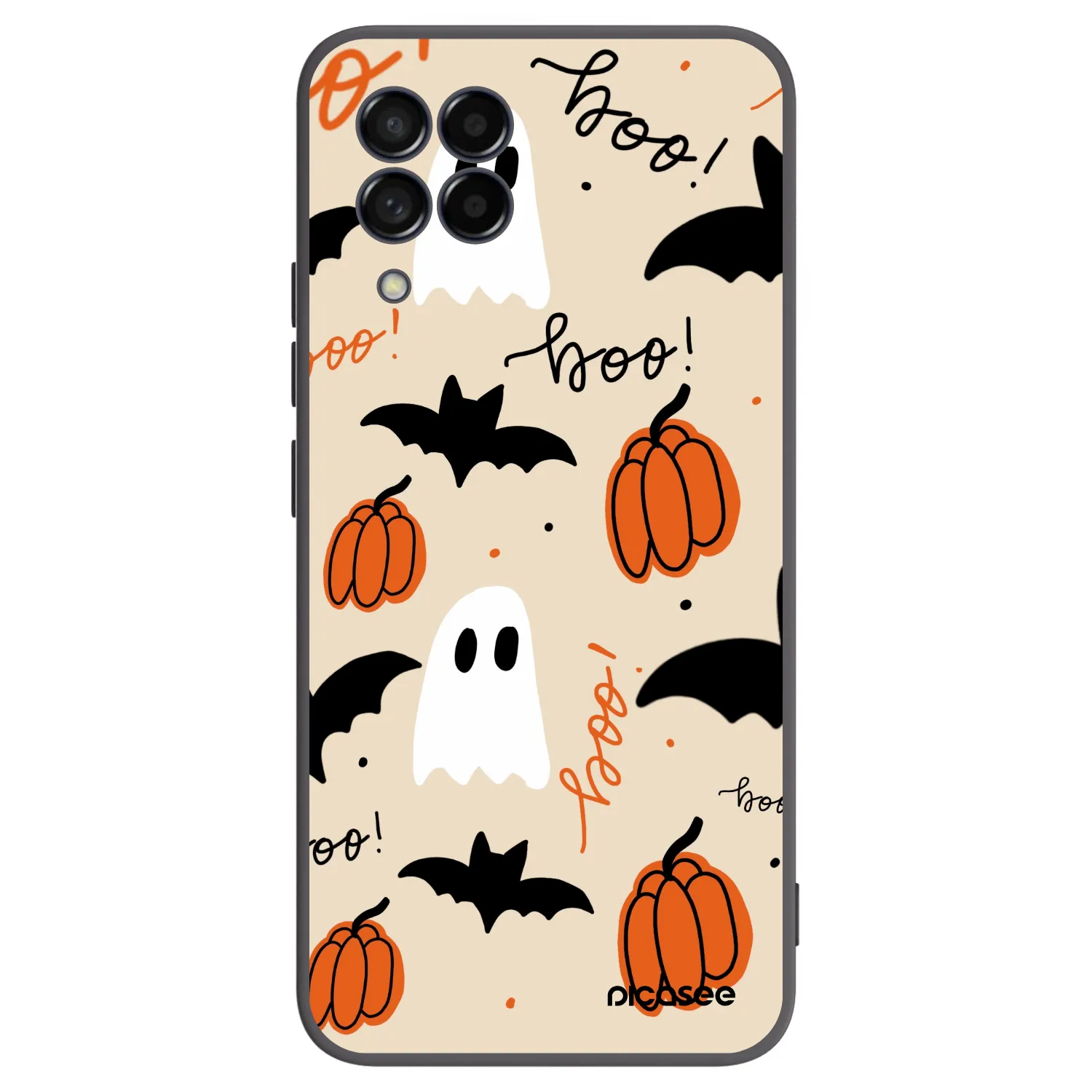 Picasee Μαύρη θήκη σιλικόνης για Samsung Galaxy M53 5G - Halloween 26