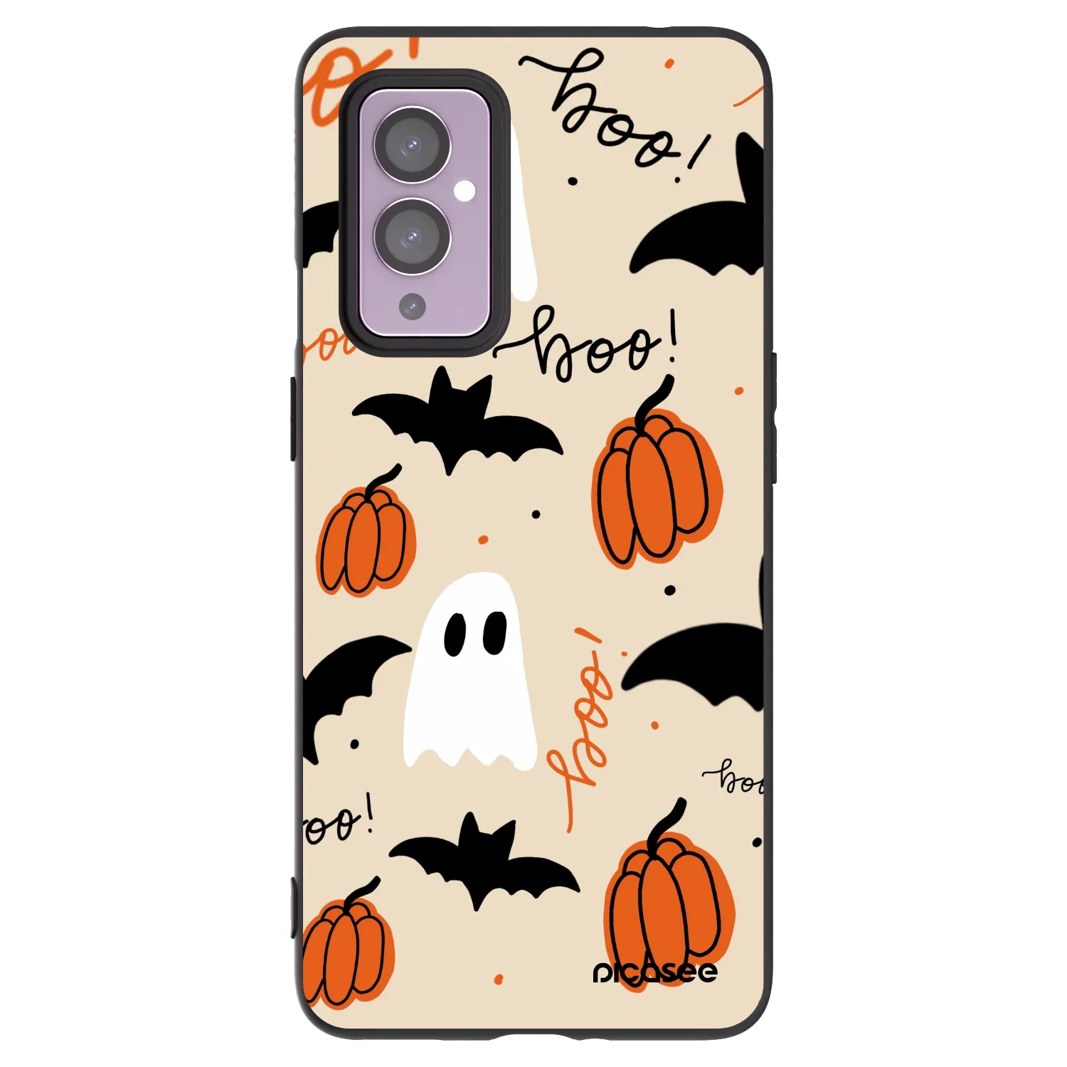 Picasee Μαύρη θήκη σιλικόνης για OnePlus 9 - Halloween 26