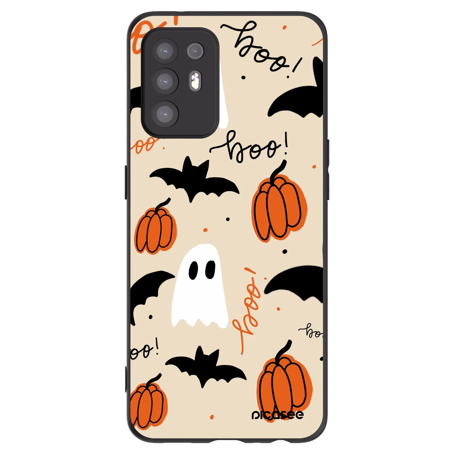 Picasee Μαύρη θήκη σιλικόνης για OPPO A94 5G - Halloween 26