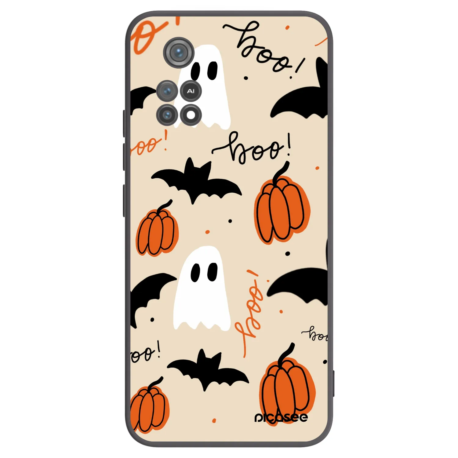 Picasee Μαύρη θήκη σιλικόνης για Xiaomi Poco M4 Pro - Halloween 26