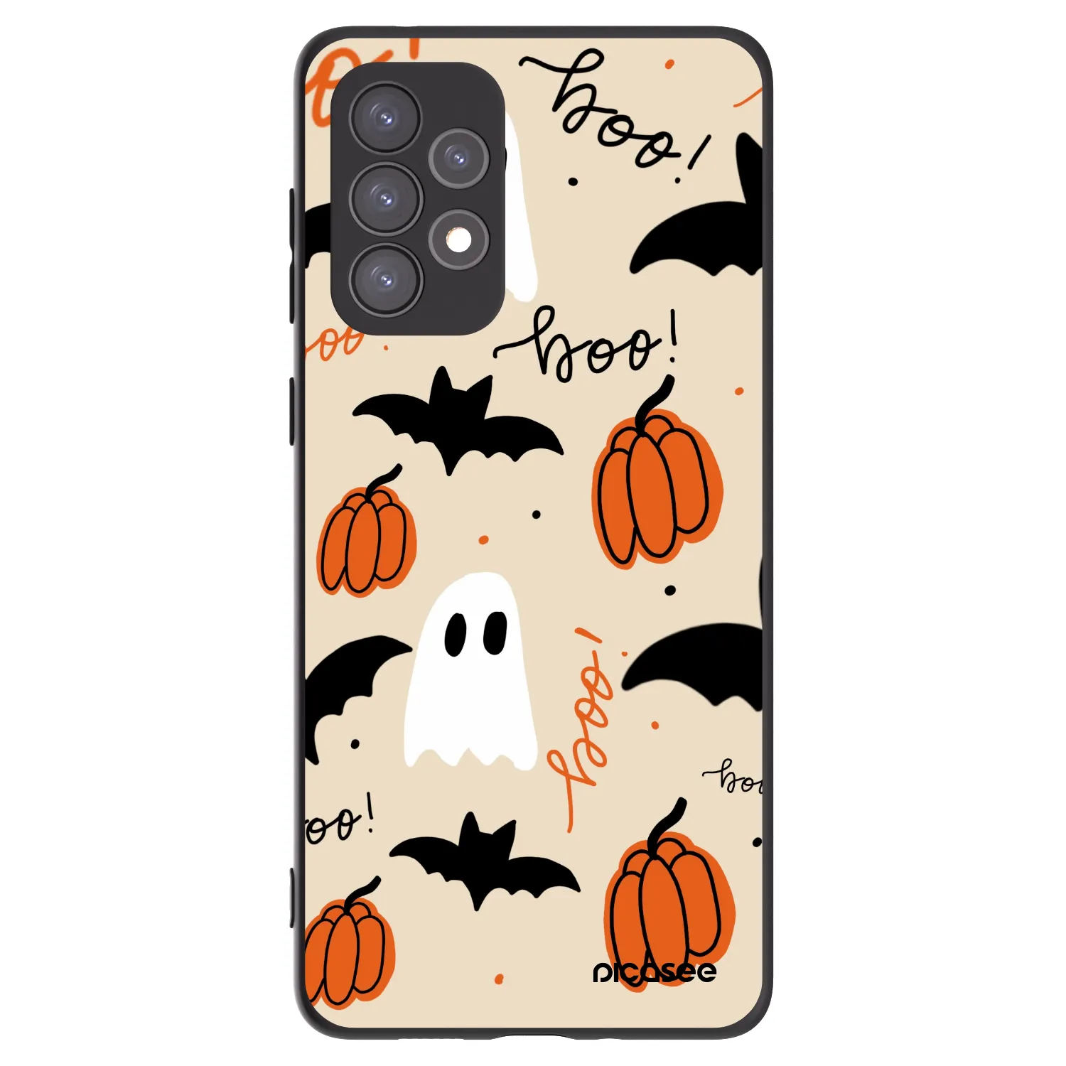 Picasee Μαύρη θήκη σιλικόνης για Samsung Galaxy A73 5G - Halloween 26