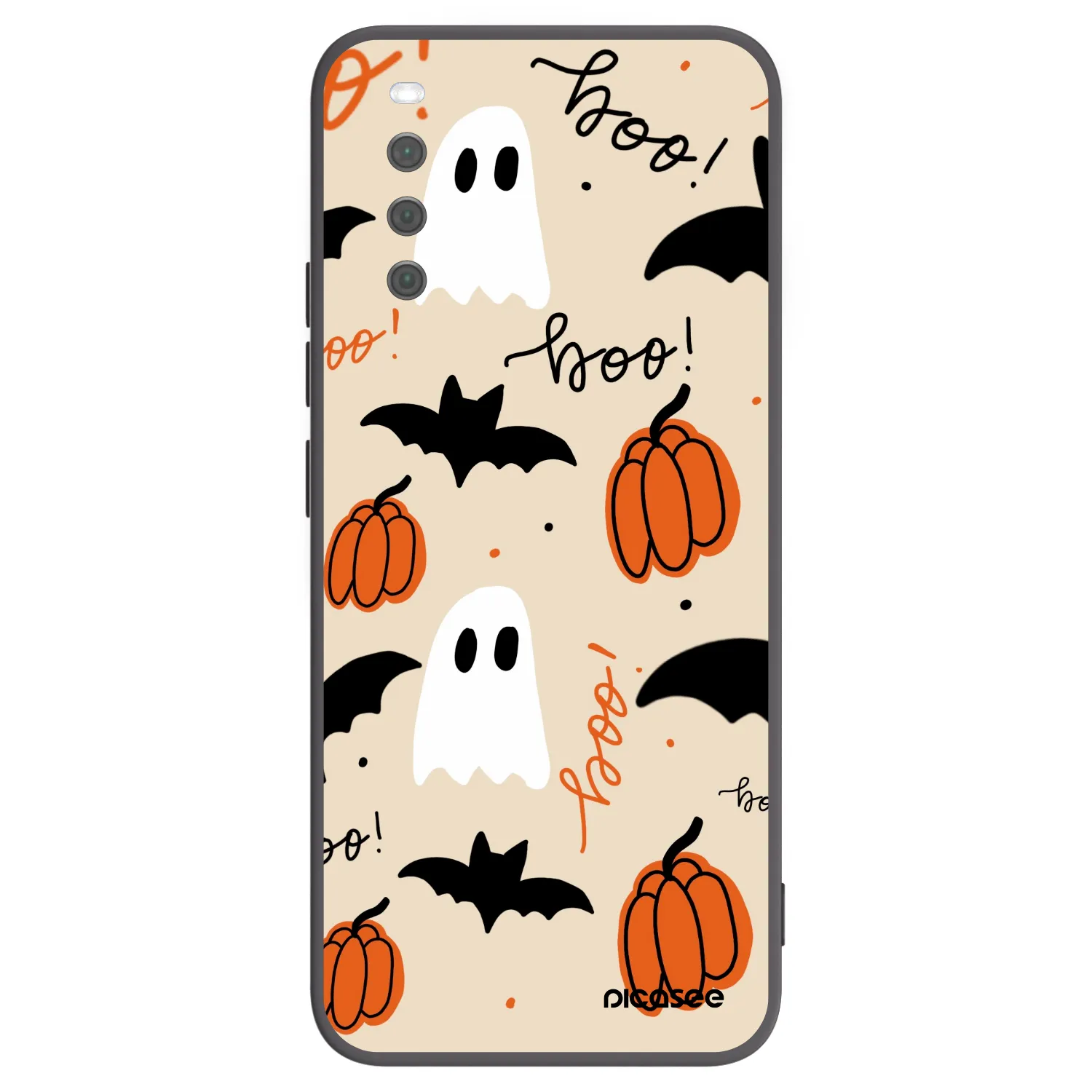 Picasee Μαύρη θήκη σιλικόνης για Sony Xperia 10 III - Halloween 26