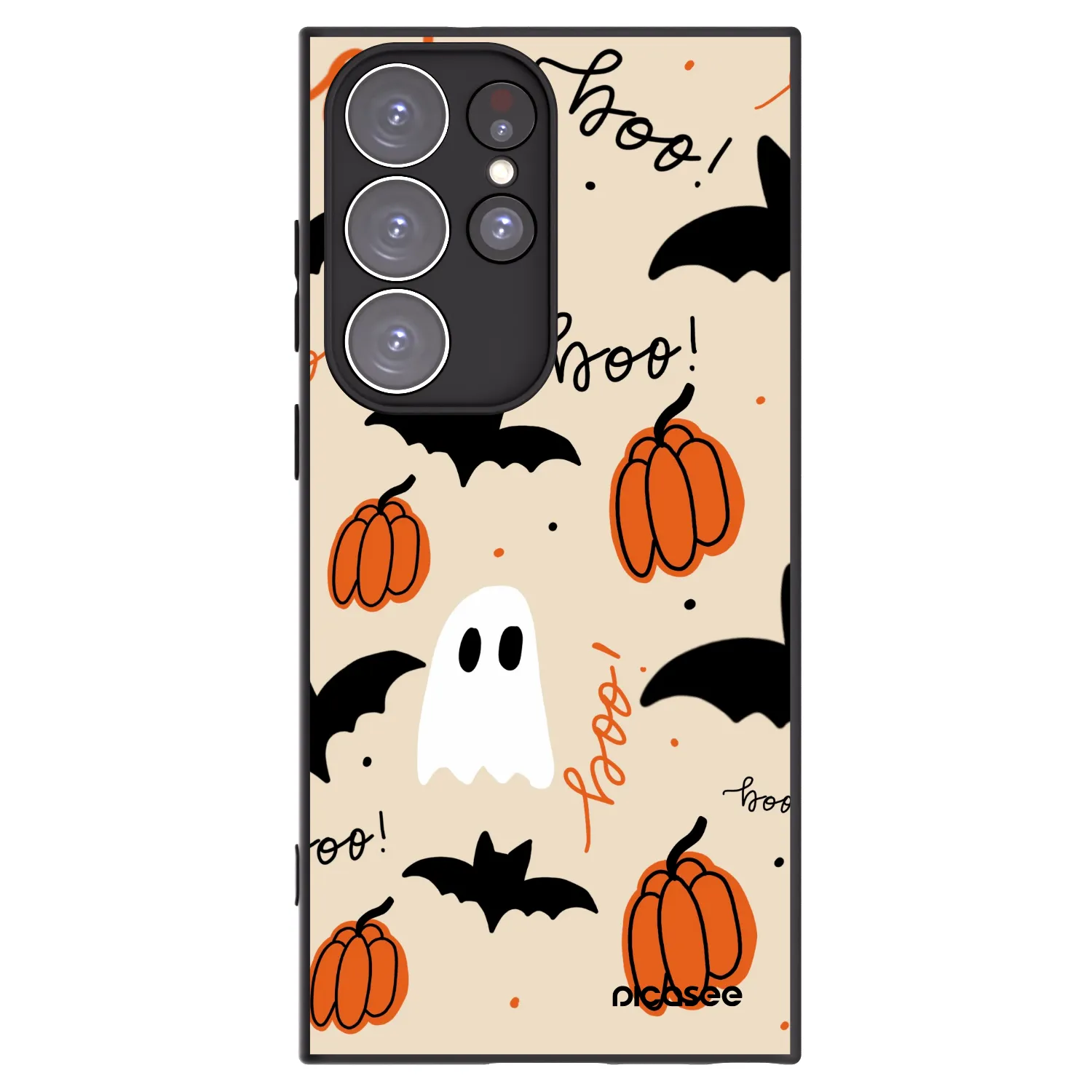 Picasee Μαύρη θήκη σιλικόνης για Samsung Galaxy S23 Ultra 5G - Halloween 26