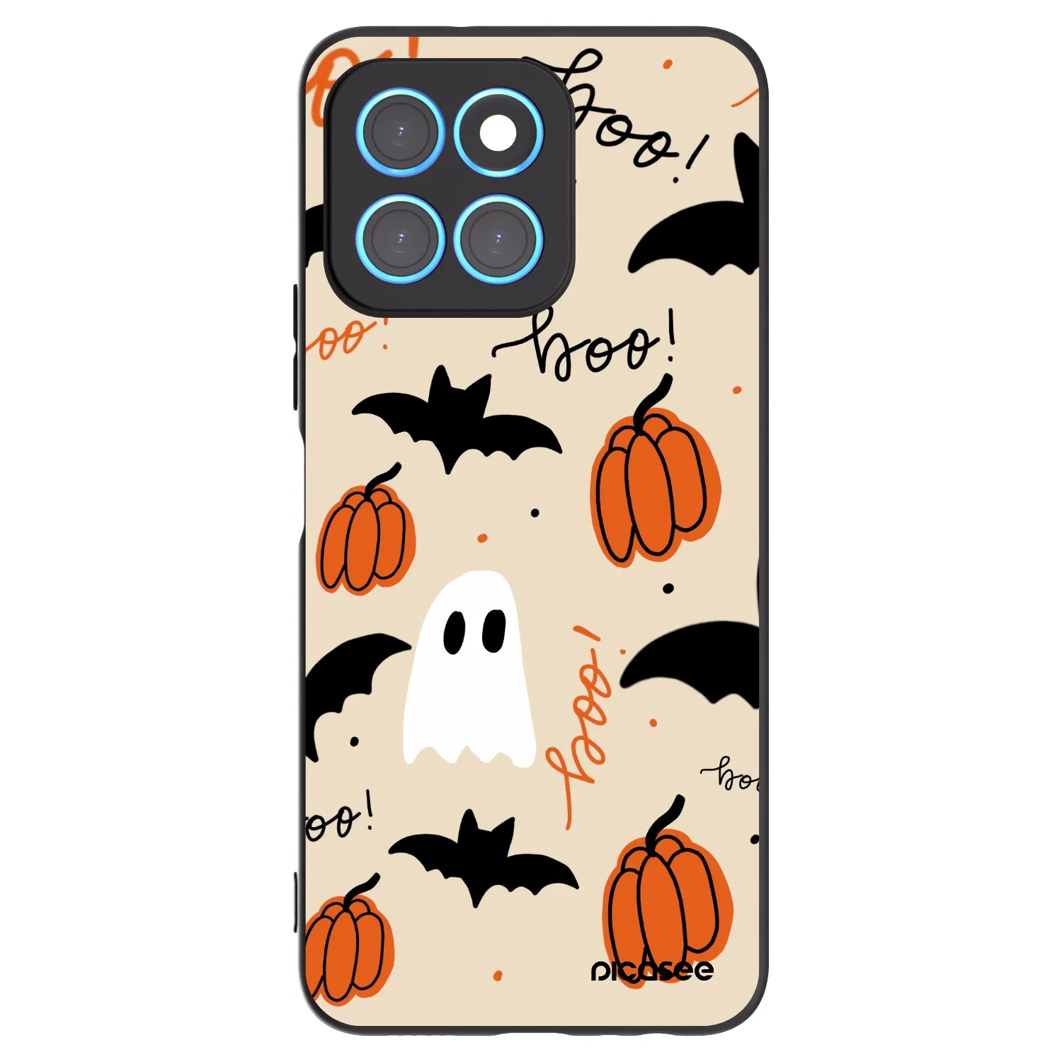 Picasee Μαύρη θήκη σιλικόνης για Honor X8 5G - Halloween 26