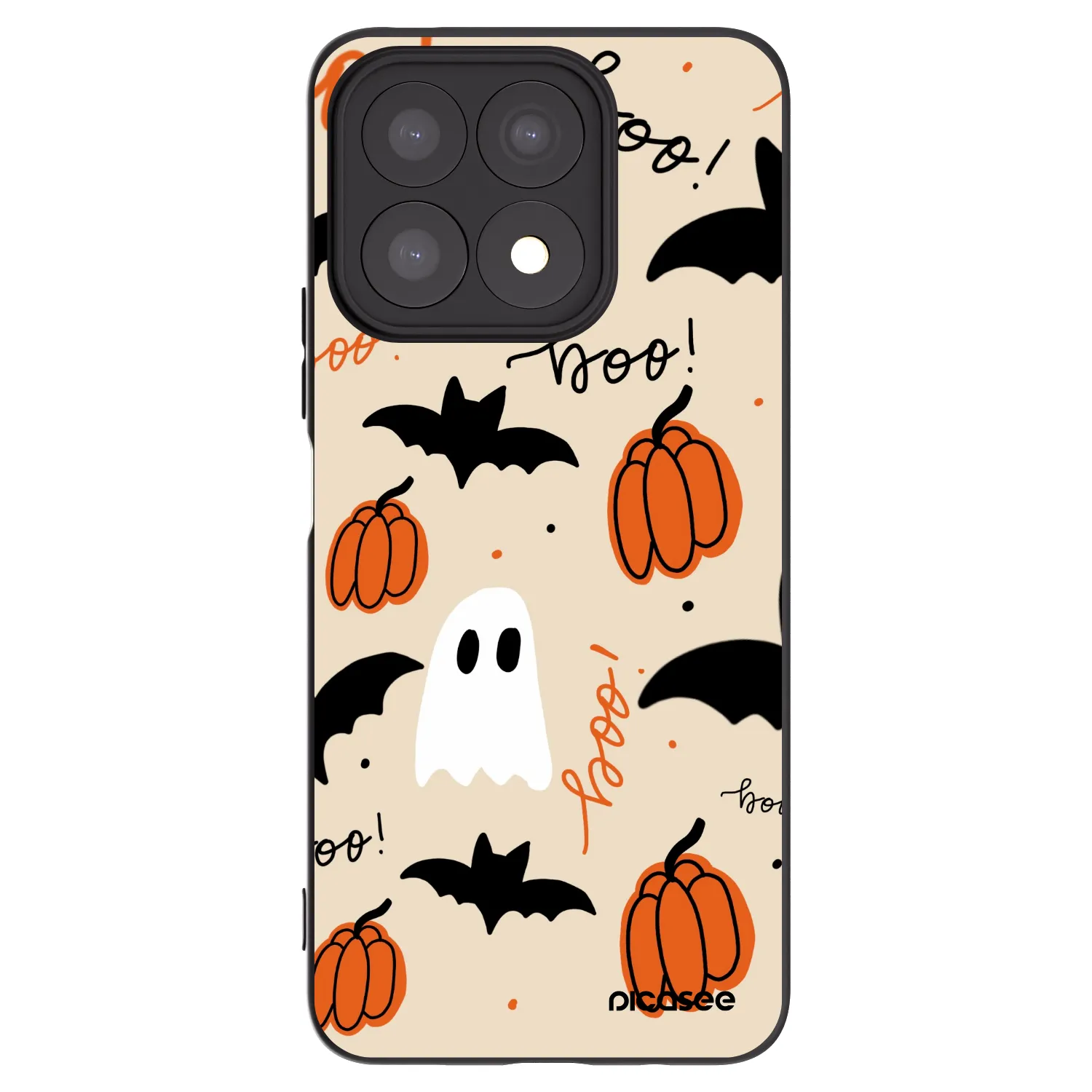 Picasee Μαύρη θήκη σιλικόνης για Honor X8a - Halloween 26