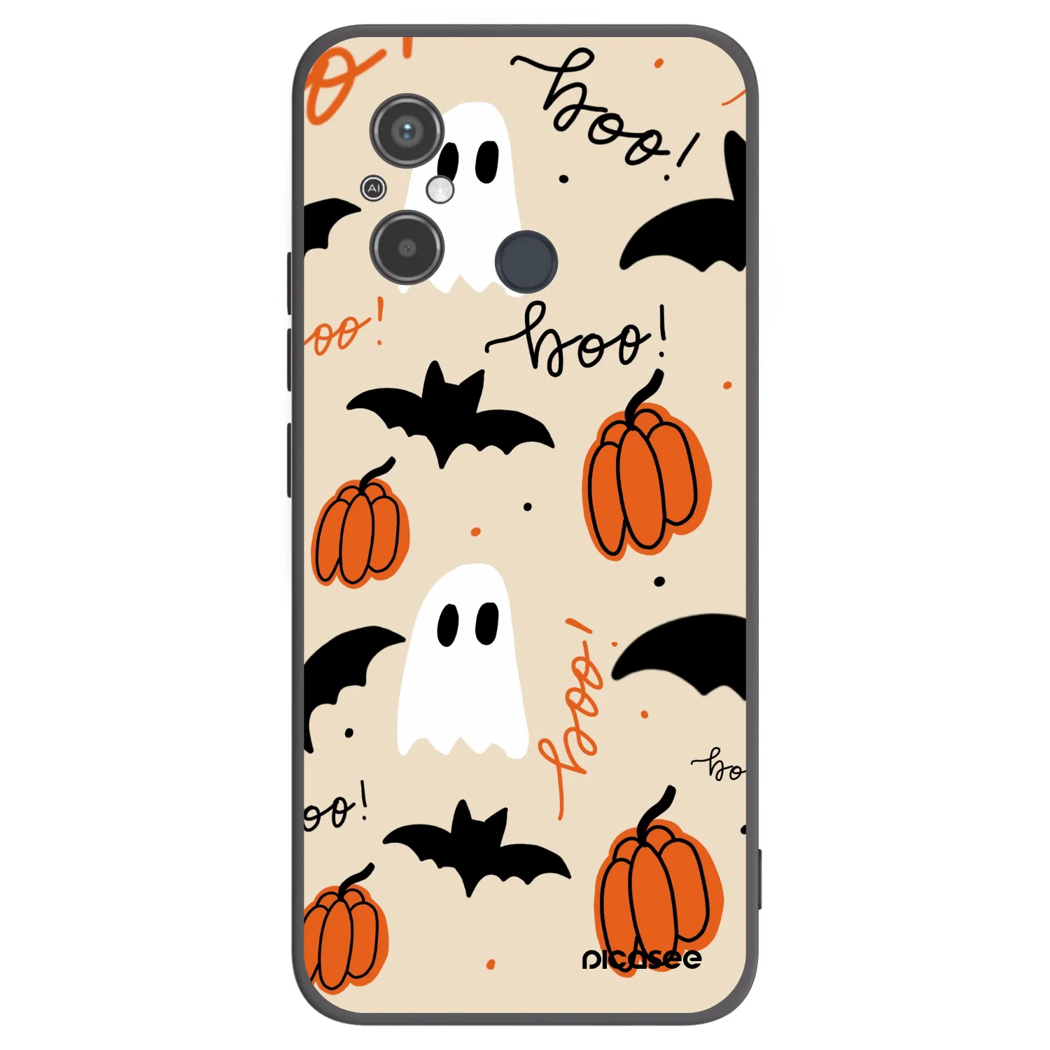 Picasee Μαύρη θήκη σιλικόνης για Xiaomi Redmi 12C - Halloween 26