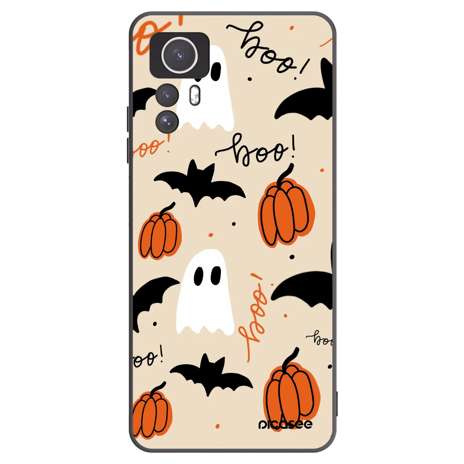 Picasee Μαύρη θήκη σιλικόνης για Xiaomi Redmi Note 12S - Halloween 26