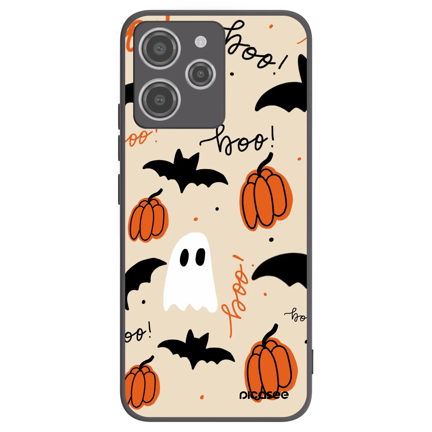 Picasee Μαύρη θήκη σιλικόνης για Xiaomi Redmi 12 4G - Halloween 26