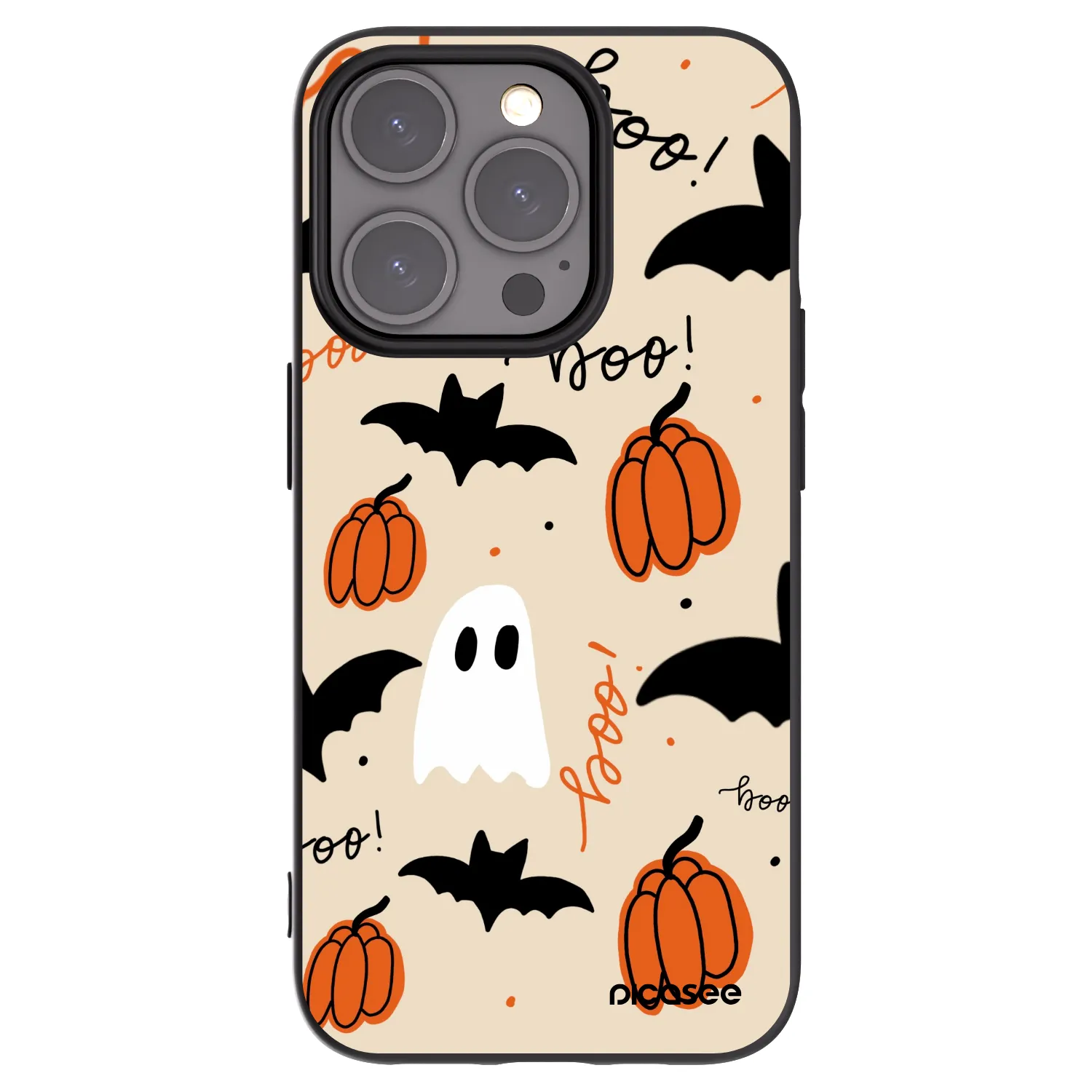 Picasee Μαύρη θήκη σιλικόνης για Apple iPhone 15 Pro - Halloween 26