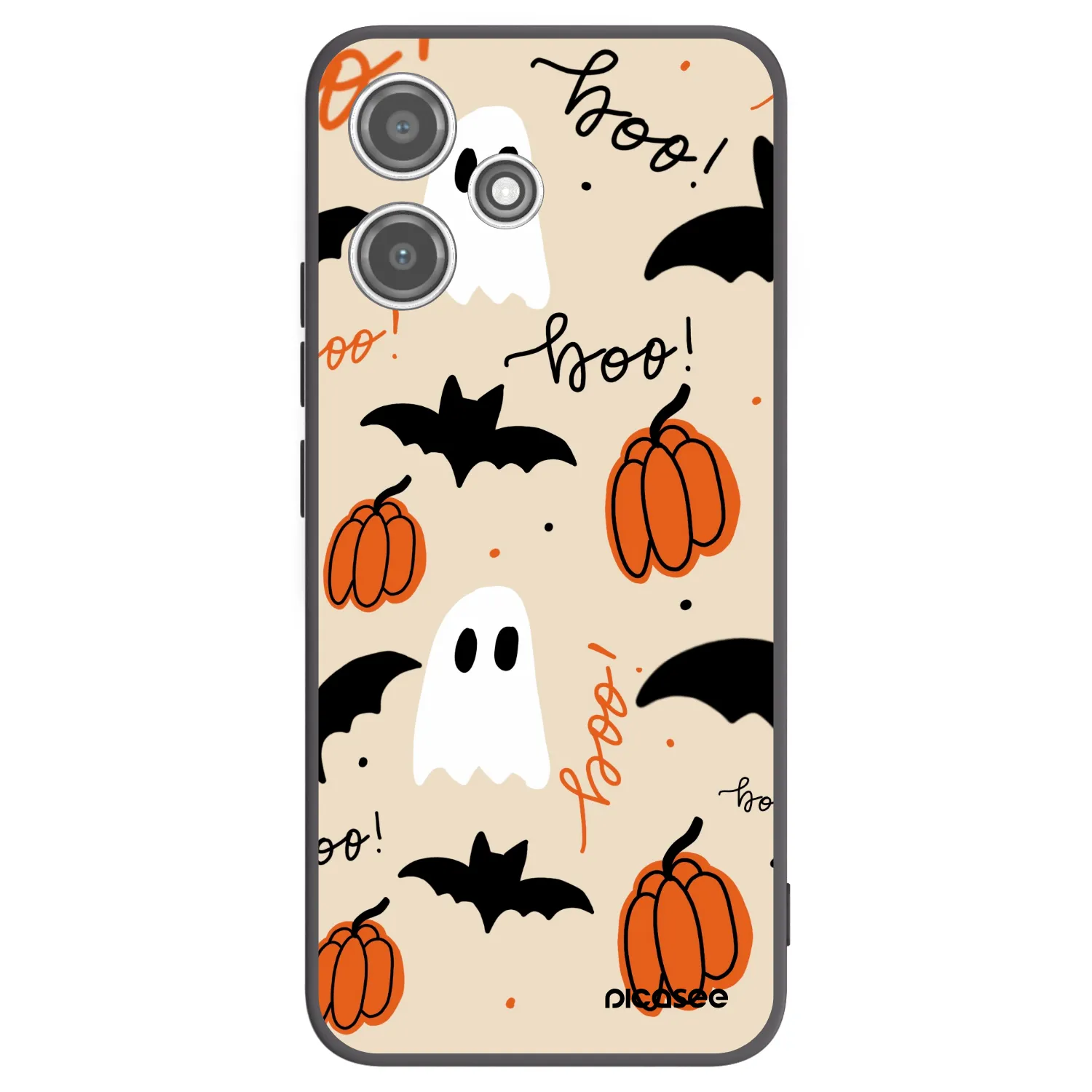 Picasee Μαύρη θήκη σιλικόνης για Xiaomi Redmi 12 5G - Halloween 26